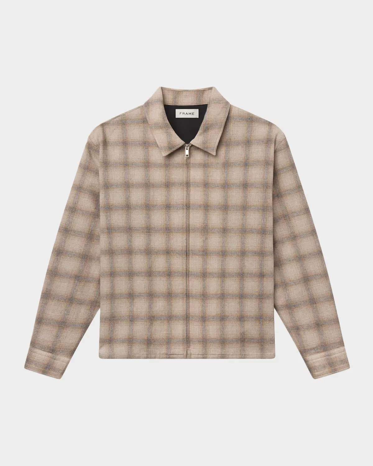 Wool-Blend Zip-Front Overshirt by FRAME