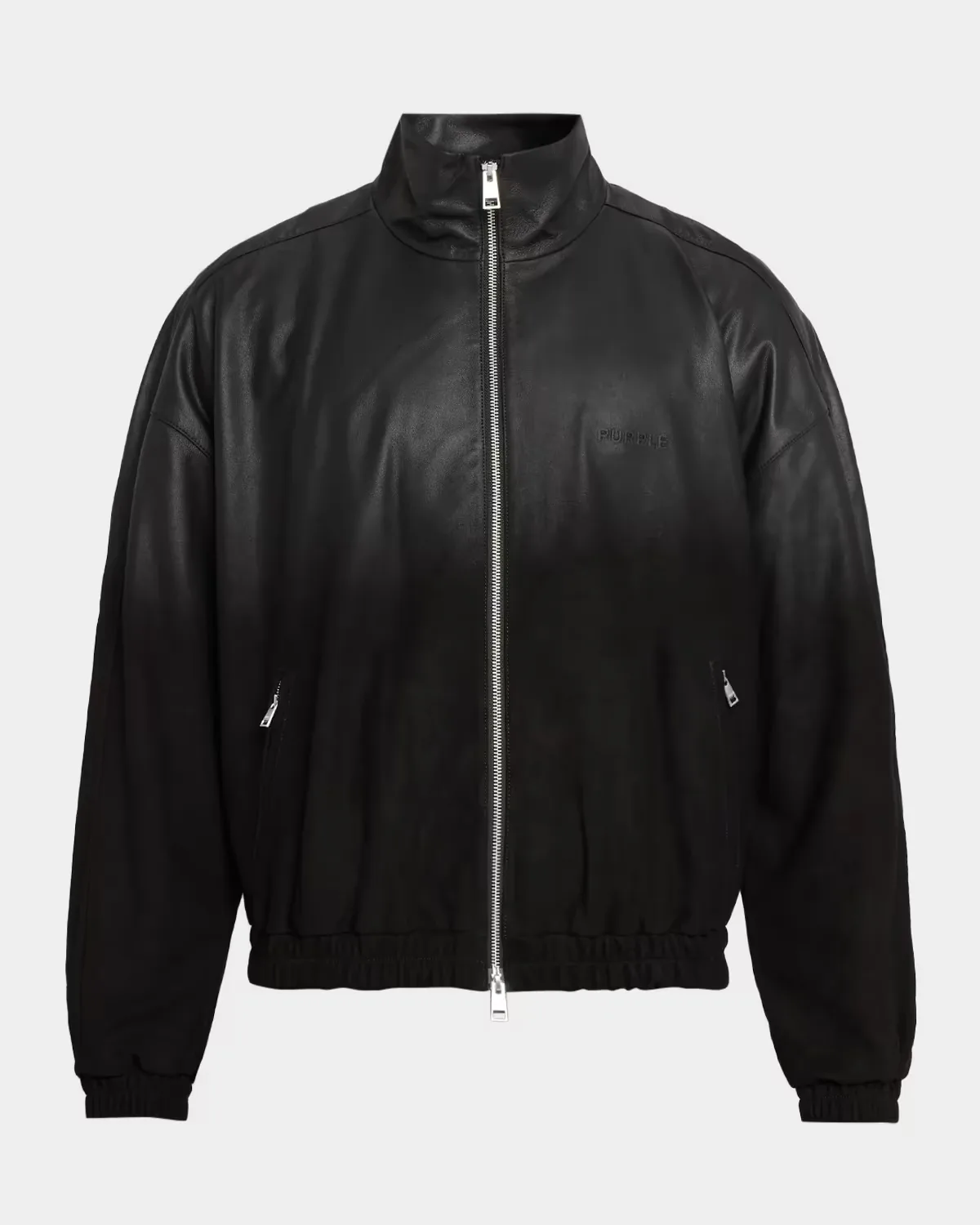 Leather Track Jacket by PURPLE