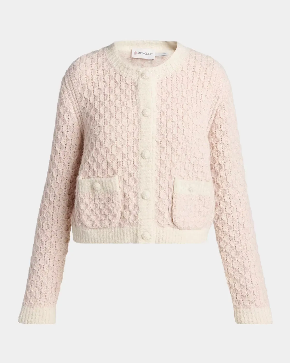 Wool-Blend Textured Cardigan by Moncler