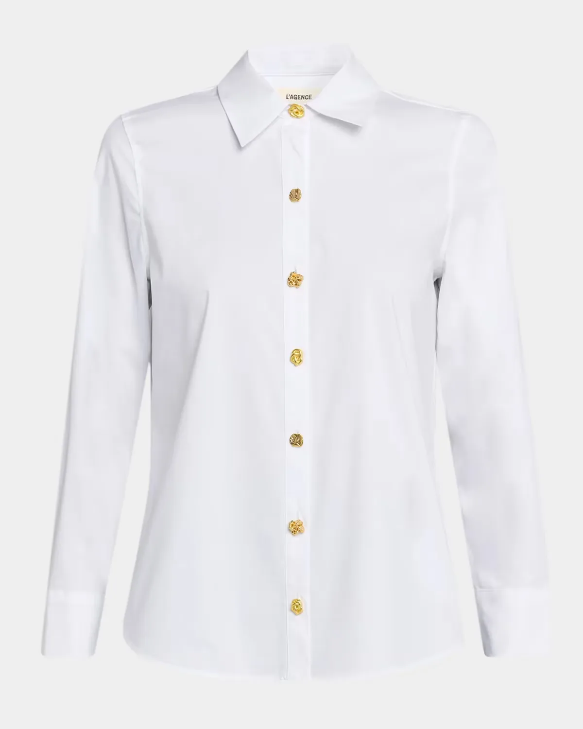 Ellery Cotton-Blend Button-Front Blouse by L & apos;AGENCE