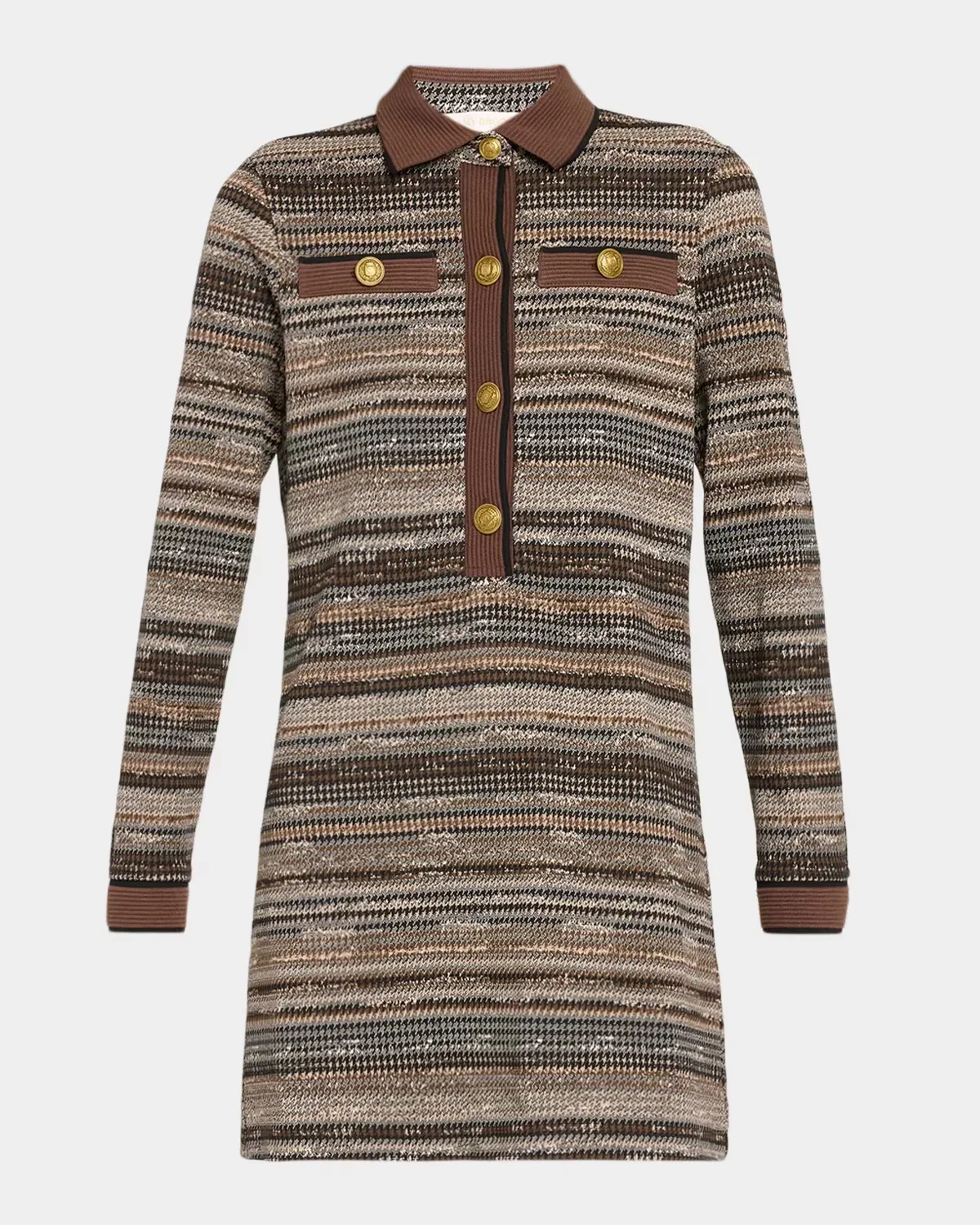 Maria Houndstooth A-Line Mini Dress by Ramy Brook