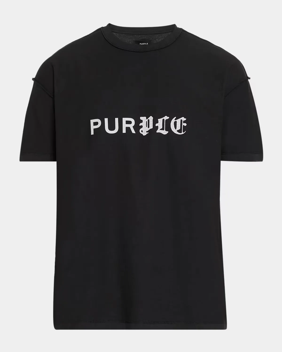 Logo Textured Cotton Jersey Crewneck T-Shirt by PURPLE