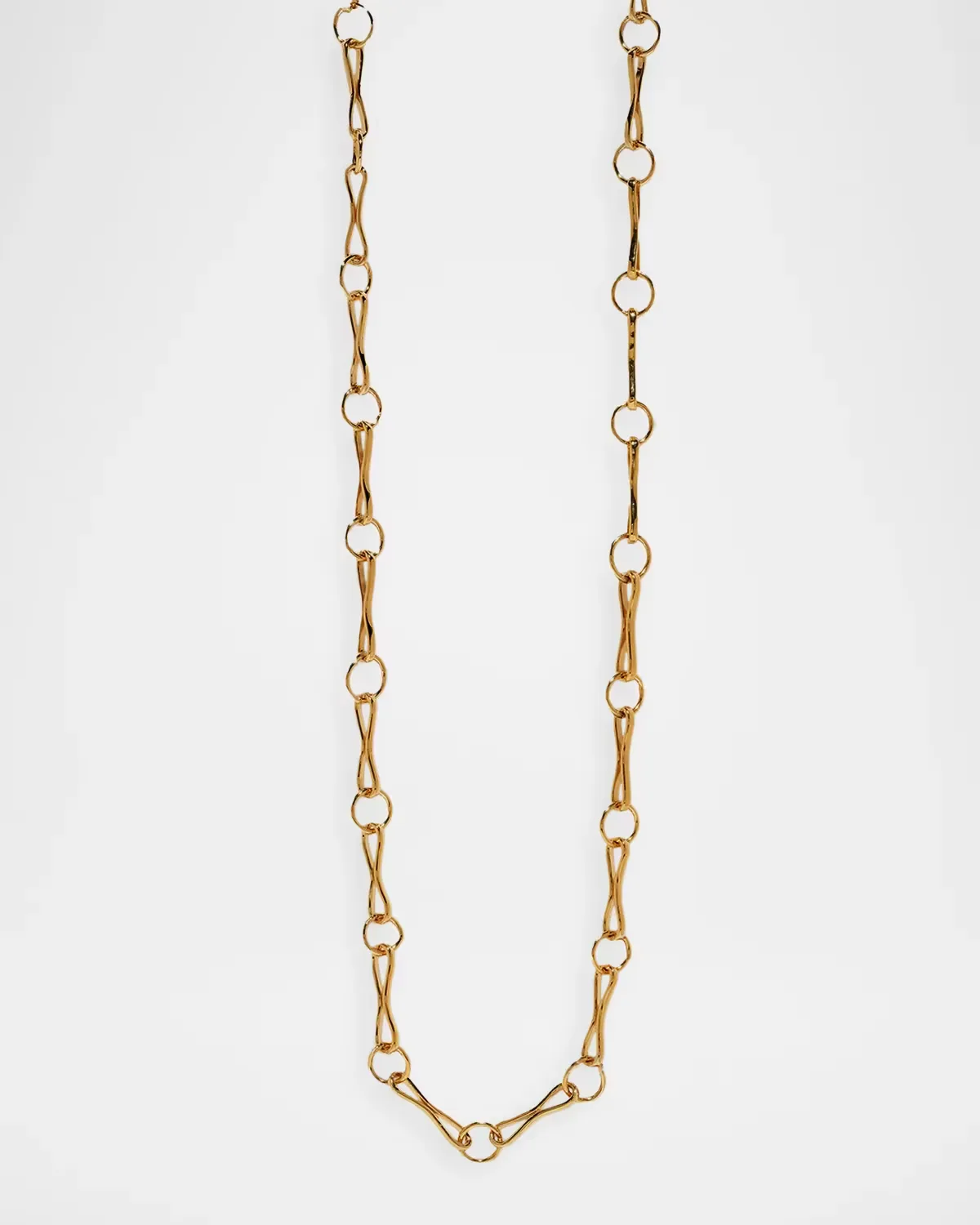 18K Large Motif Link Chain Necklace, 20L
