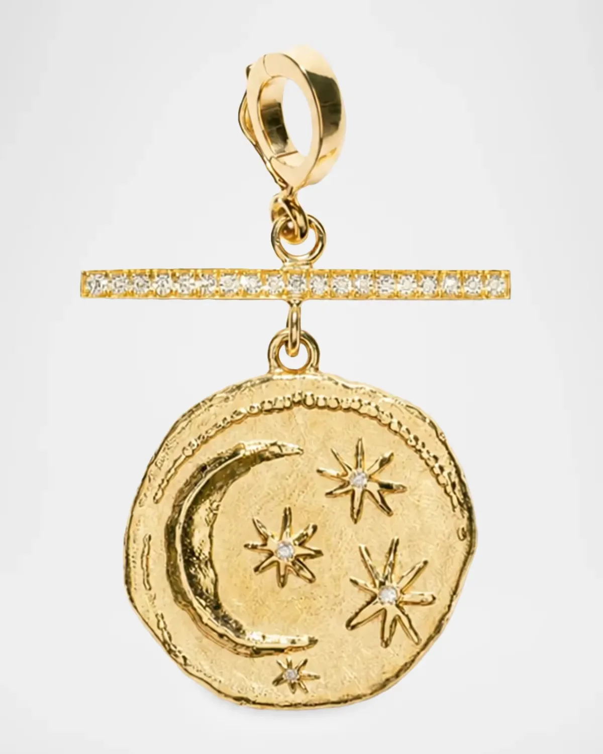 18K Cosmic Small Diamond Coin Charm by AZLEE