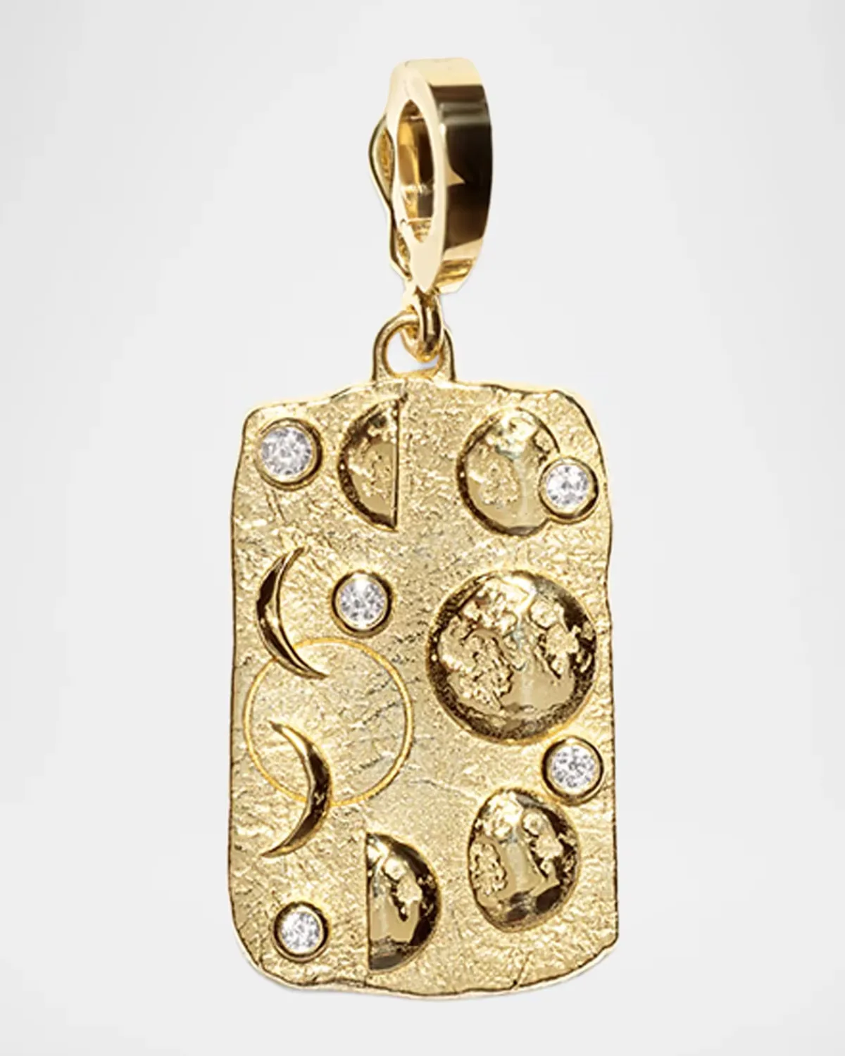 18K New Beginnings Moon Phases Relic Medium Coin Pendant by AZLEE