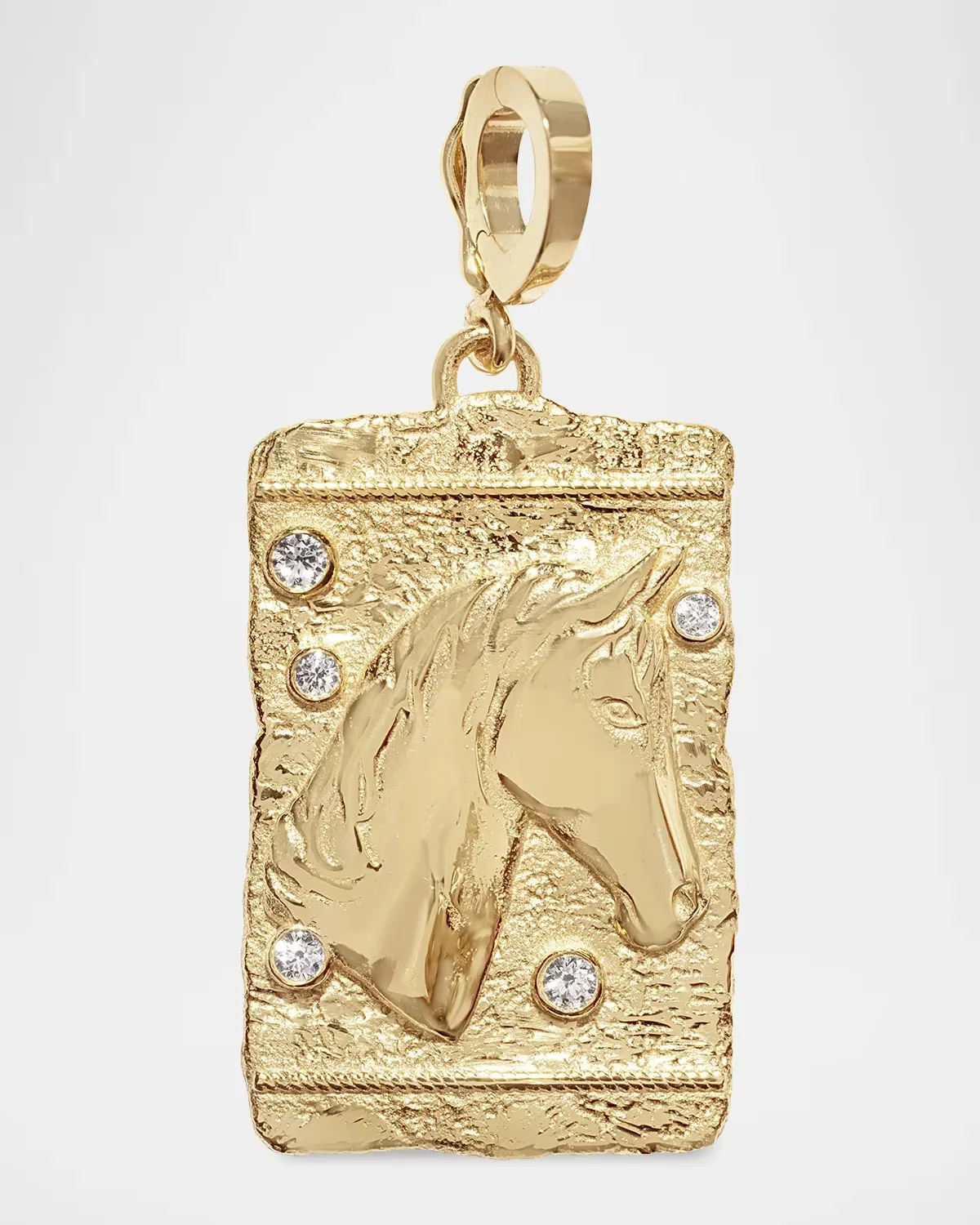 18K Horse Large Relic Coin Pendant by AZLEE