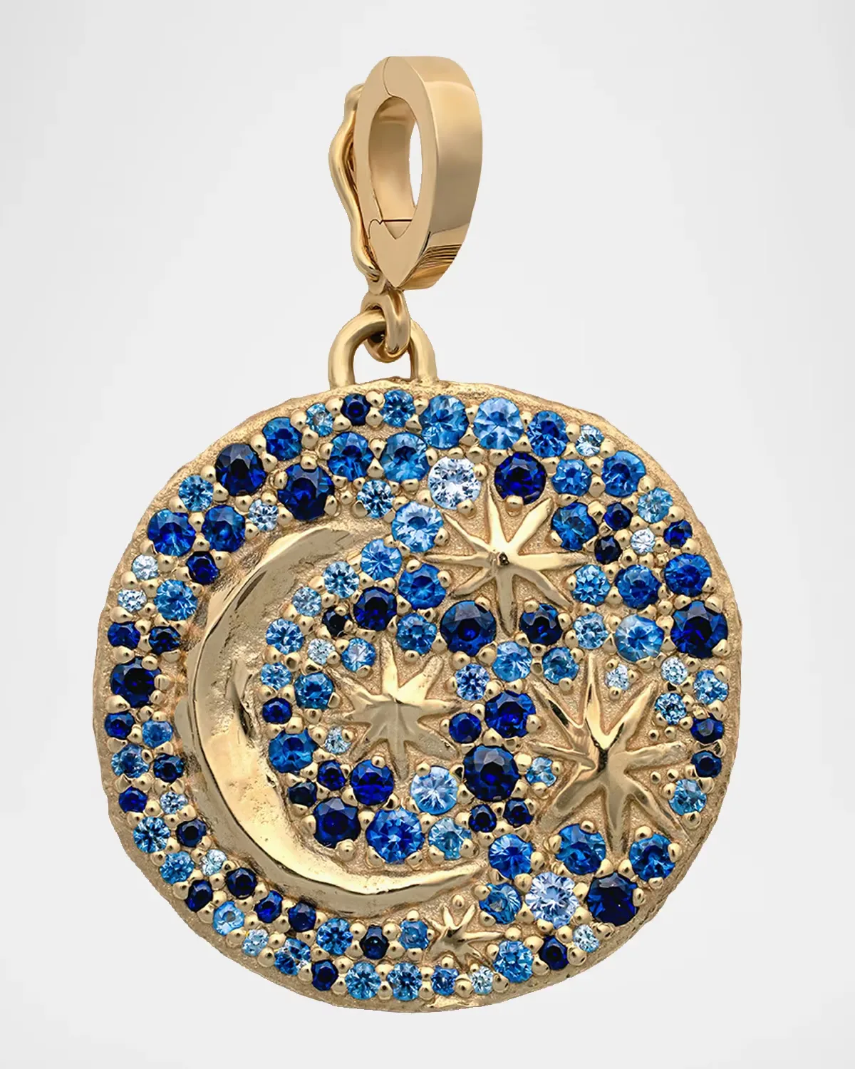 18K Cosmic Dreams Medium Sapphire Coin Pendant by AZLEE