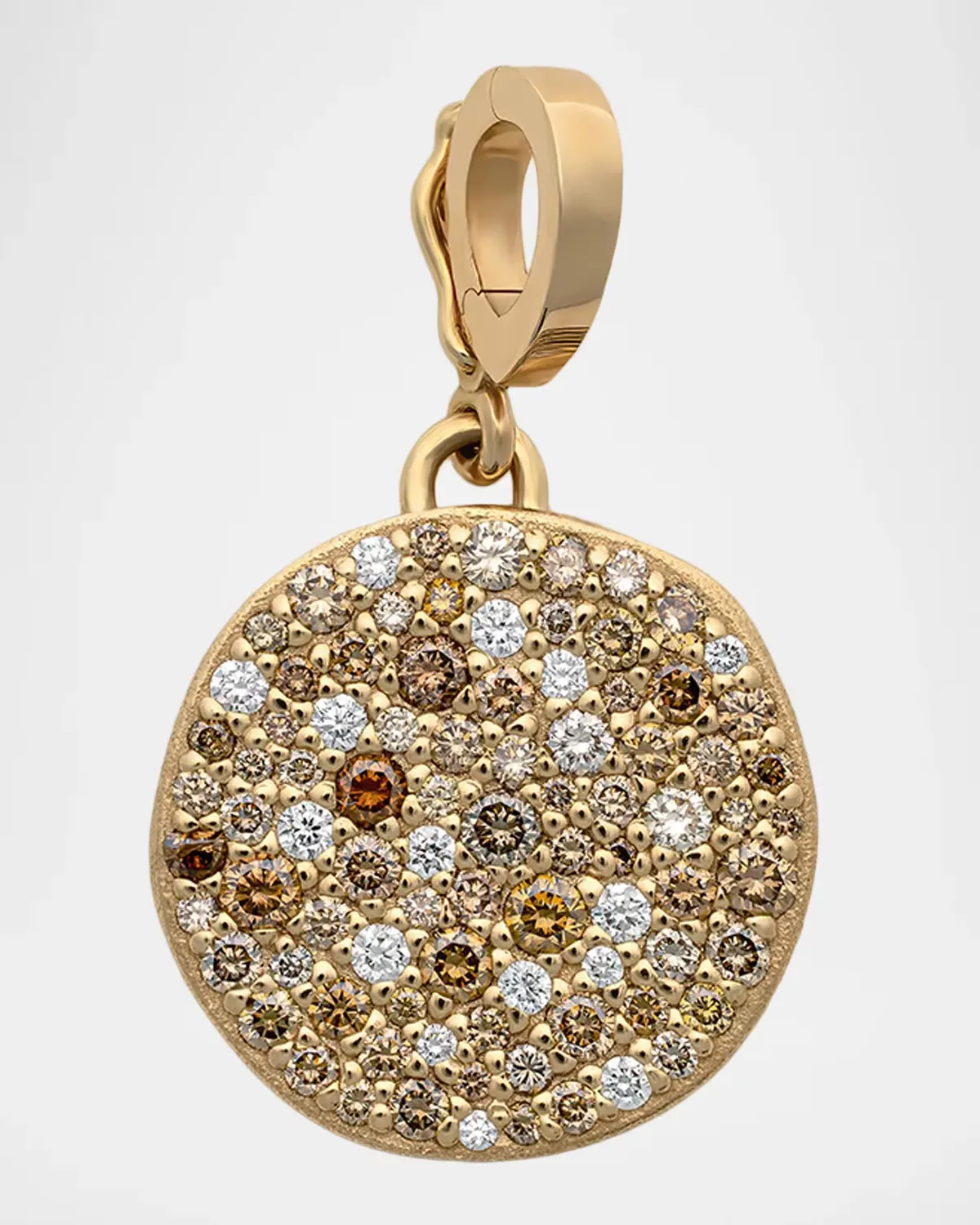 18K Dune Small Diamond Coin Pendant by AZLEE