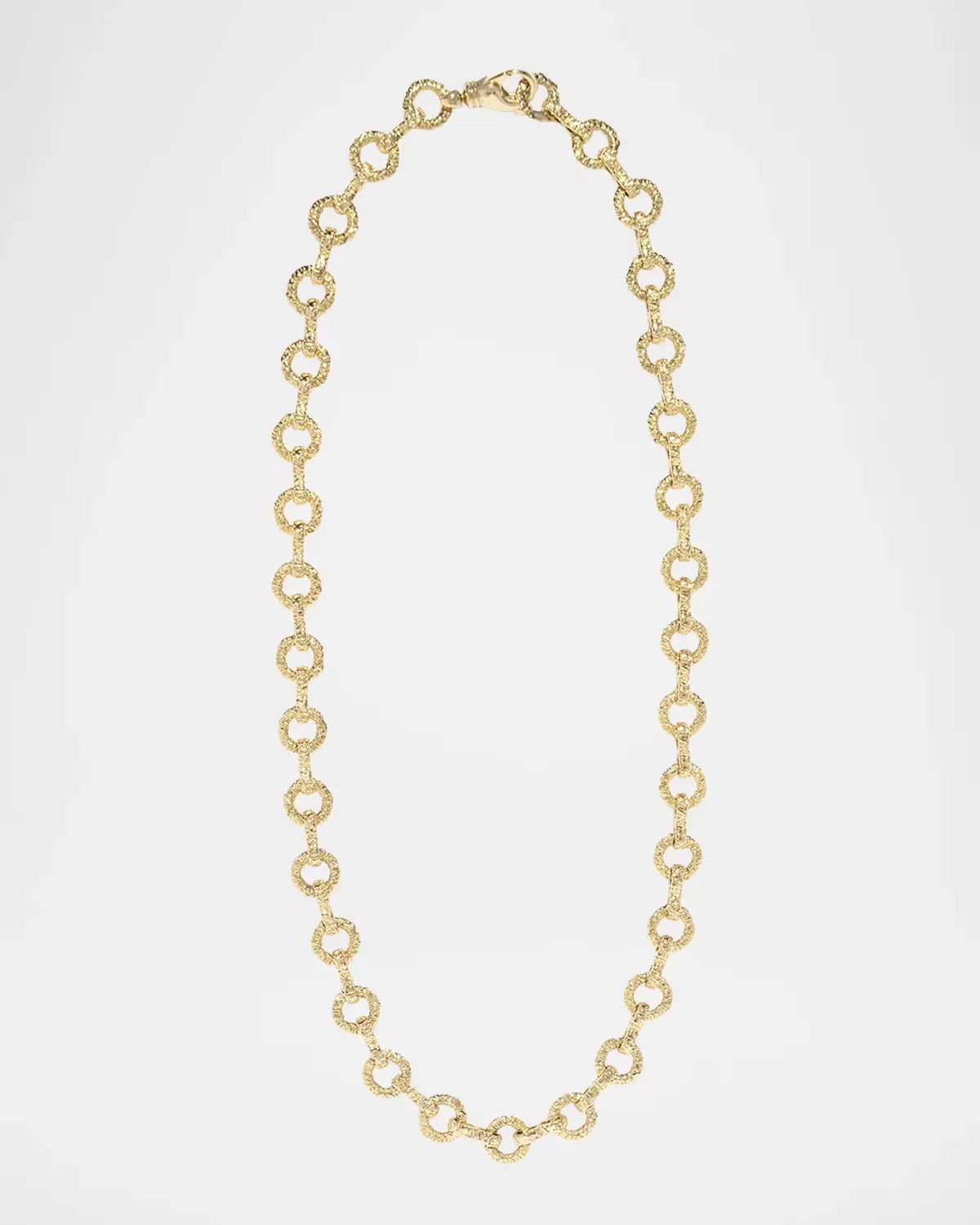 18K Heavy Weathered Chain Necklace, 18L by AZLEE
