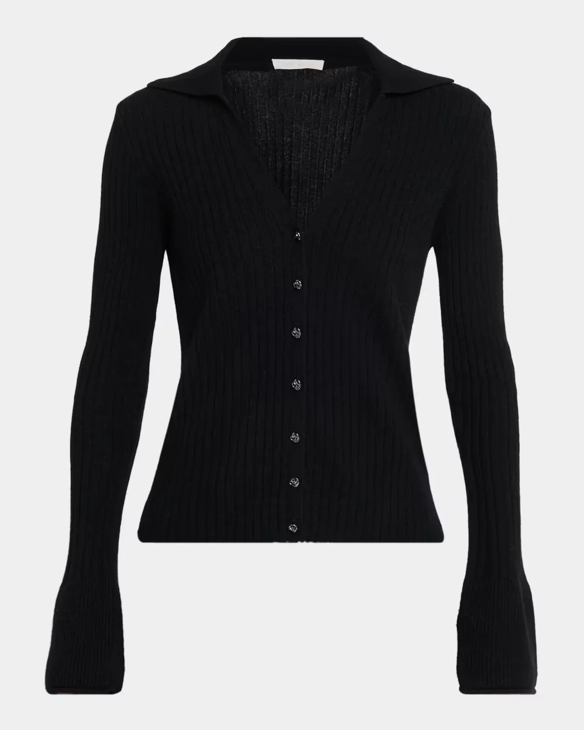 Cathy Rib-Knit Cashmere Cardigan by Ramy Brook