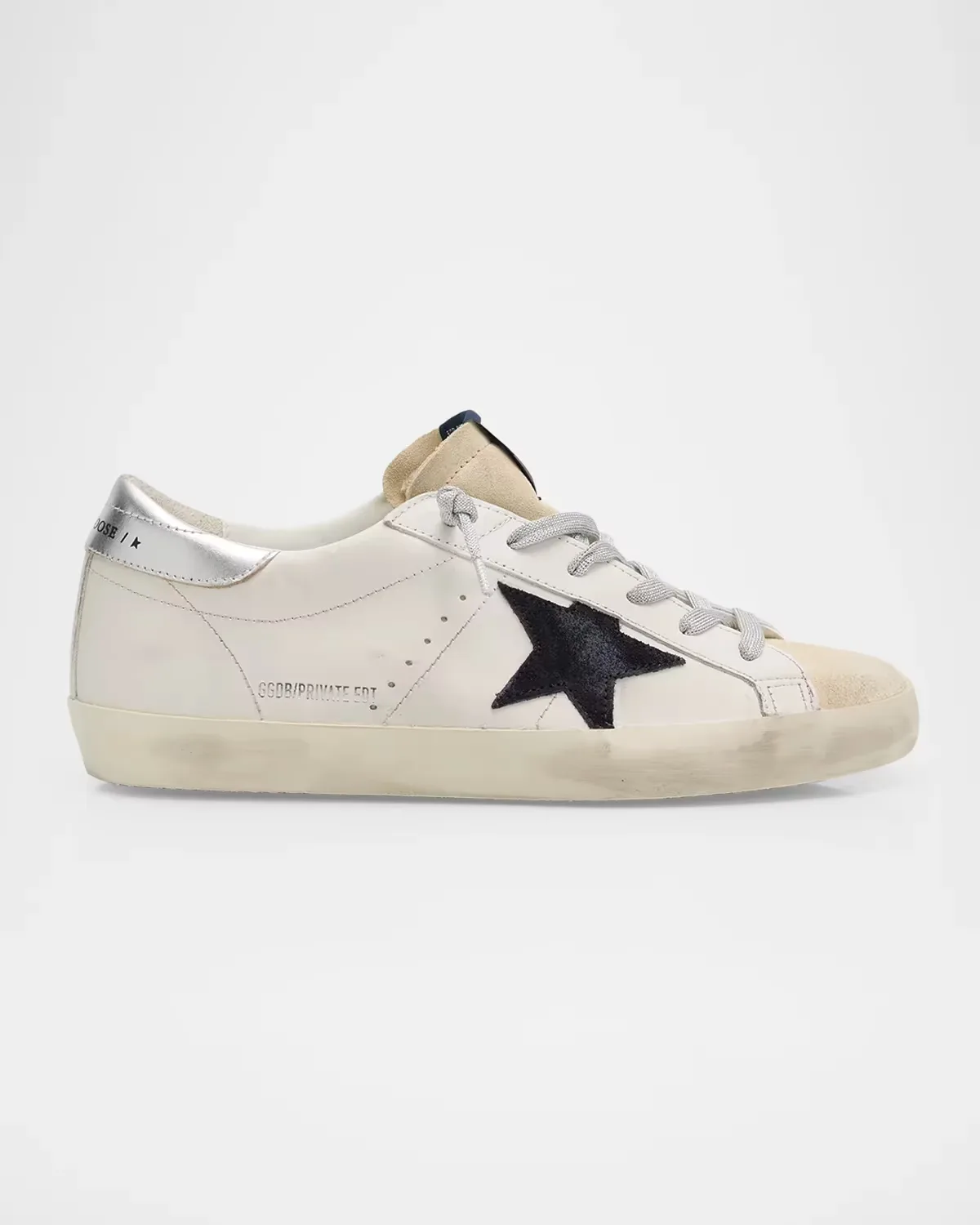 Super-Star Mixed Leather Low-Top Sneakers by Golden Goose