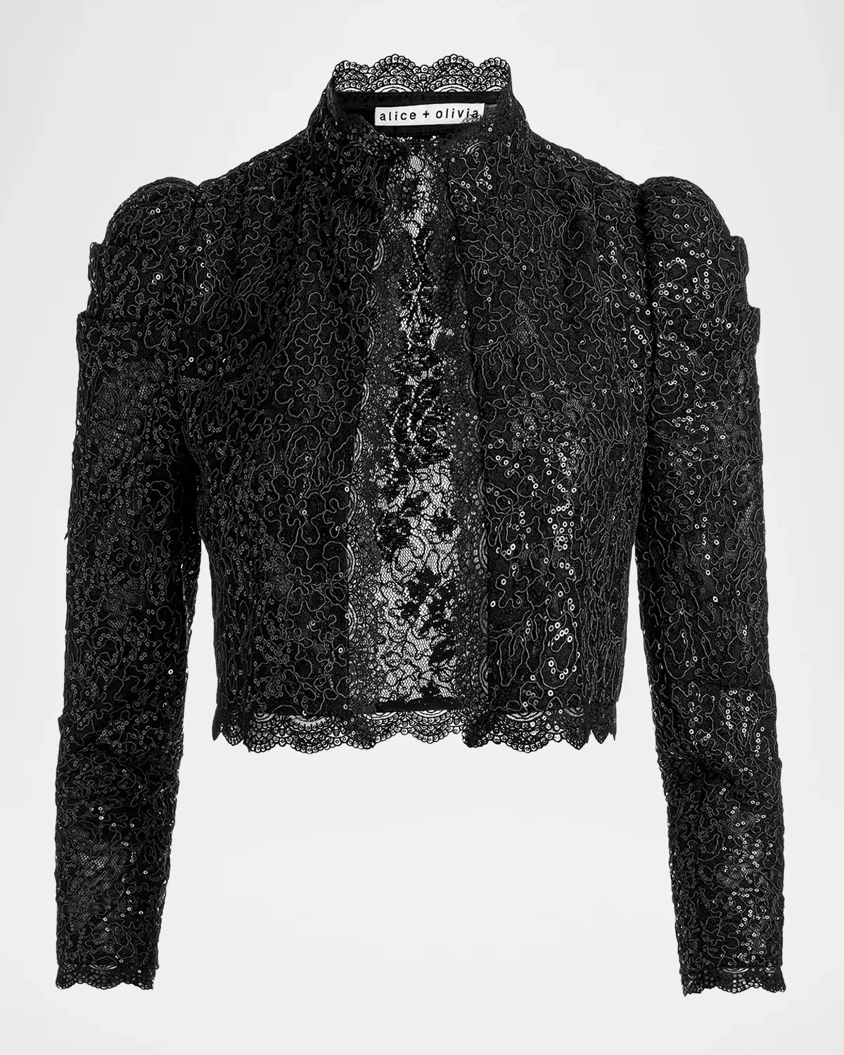 Thomasina Embellished Lace Cropped Jacket by Alice + Olivia