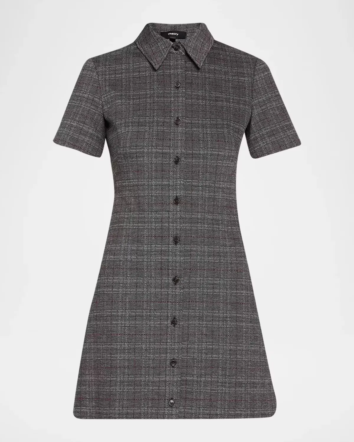 Easy A-Line Glen Plaid Mini Dress