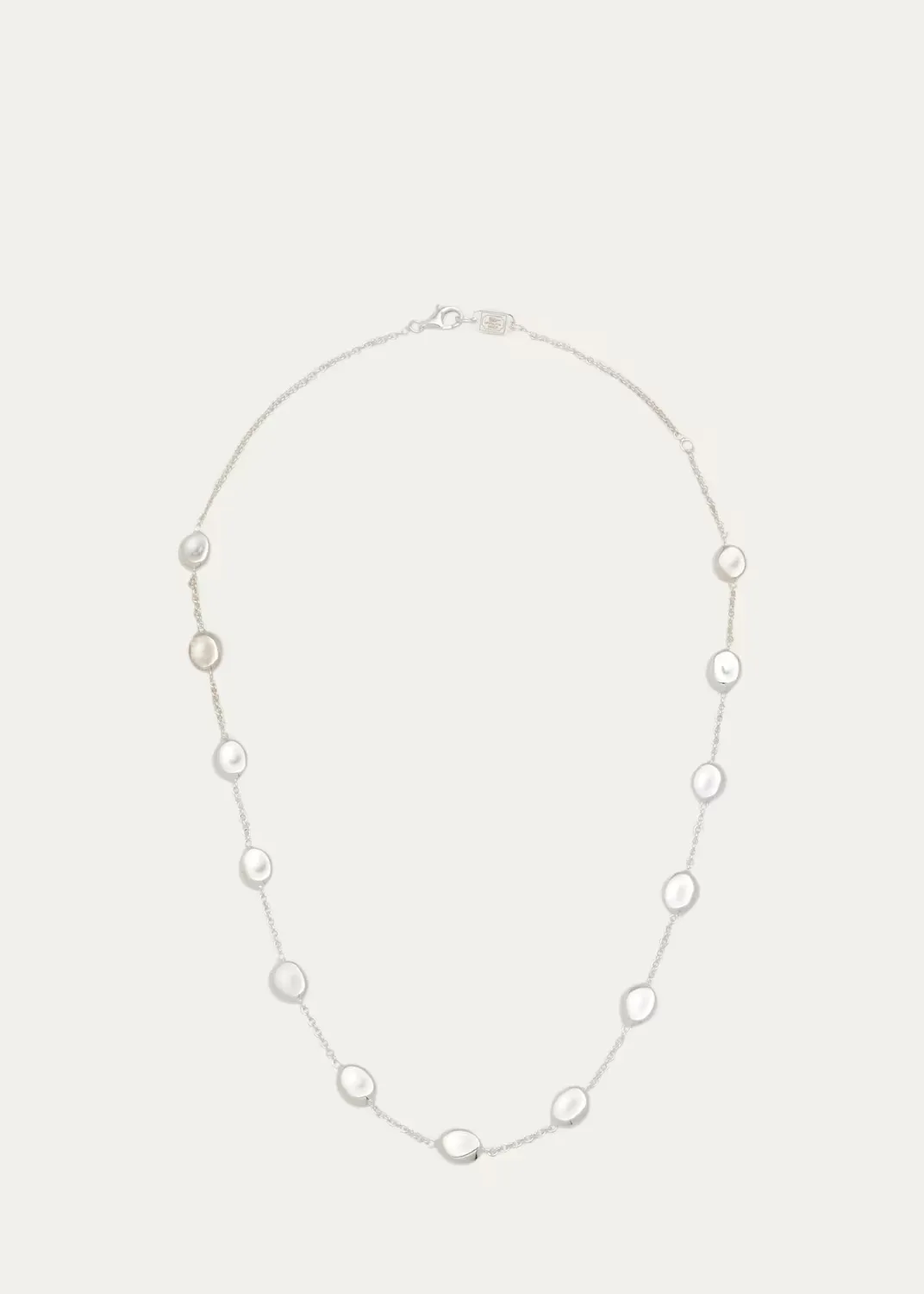 Mini Hammered Bastille Link Necklace in Sterling Silver by Ippolita