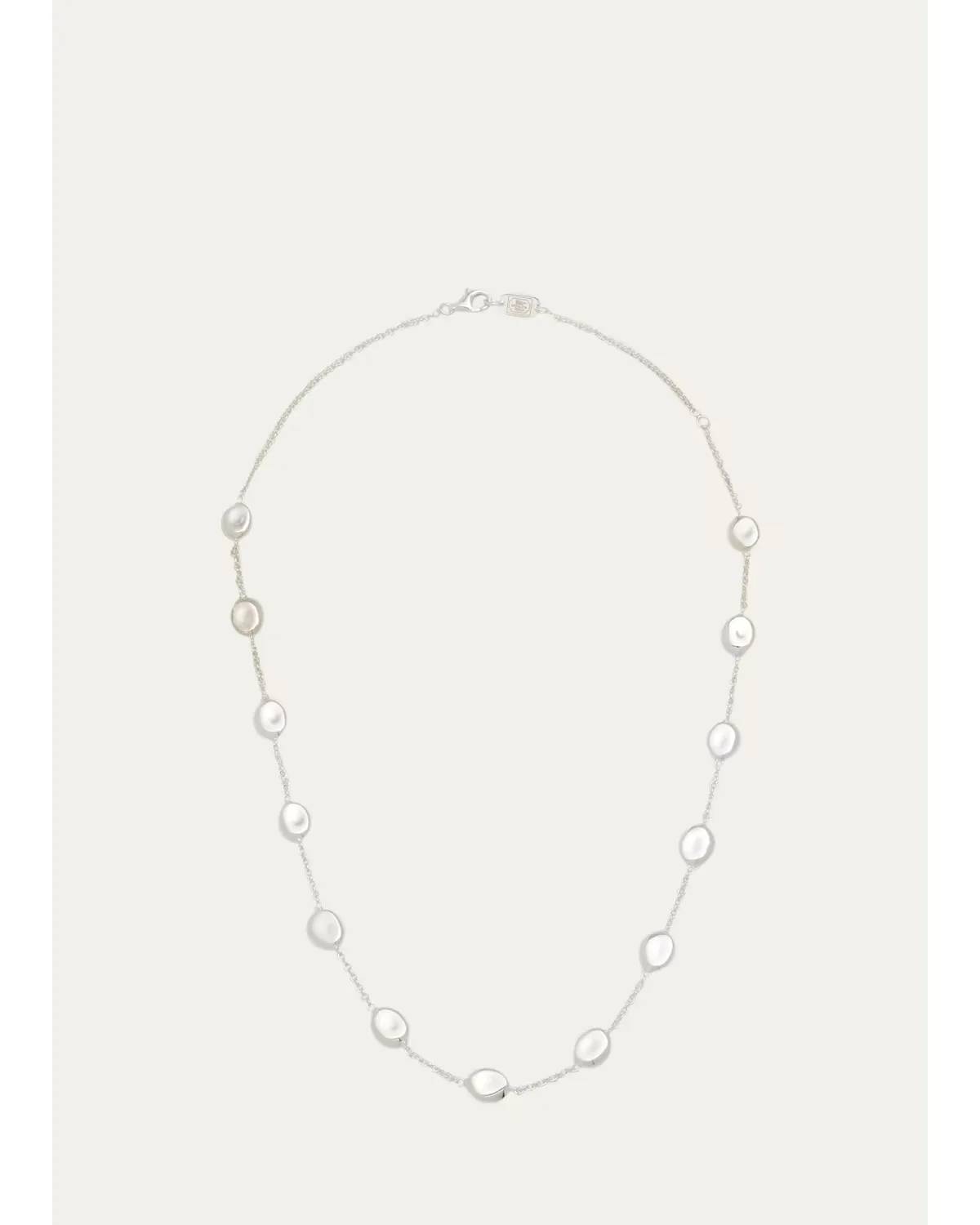 Mini Hammered Bastille Link Necklace in Sterling Silver by Ippolita