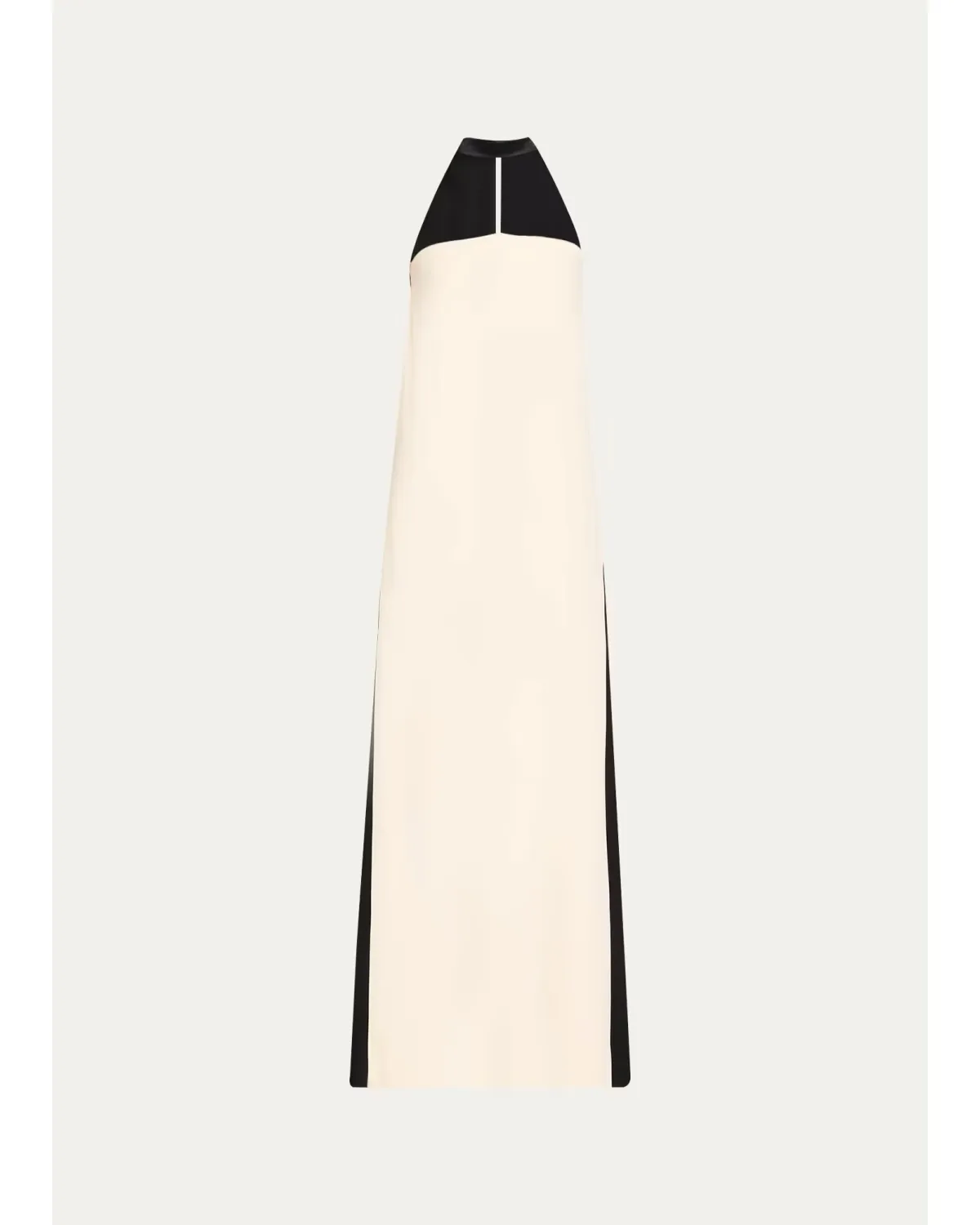 Colorblock Silk Choker Strapless-Illusion Column Gown by Valentino Garavani
