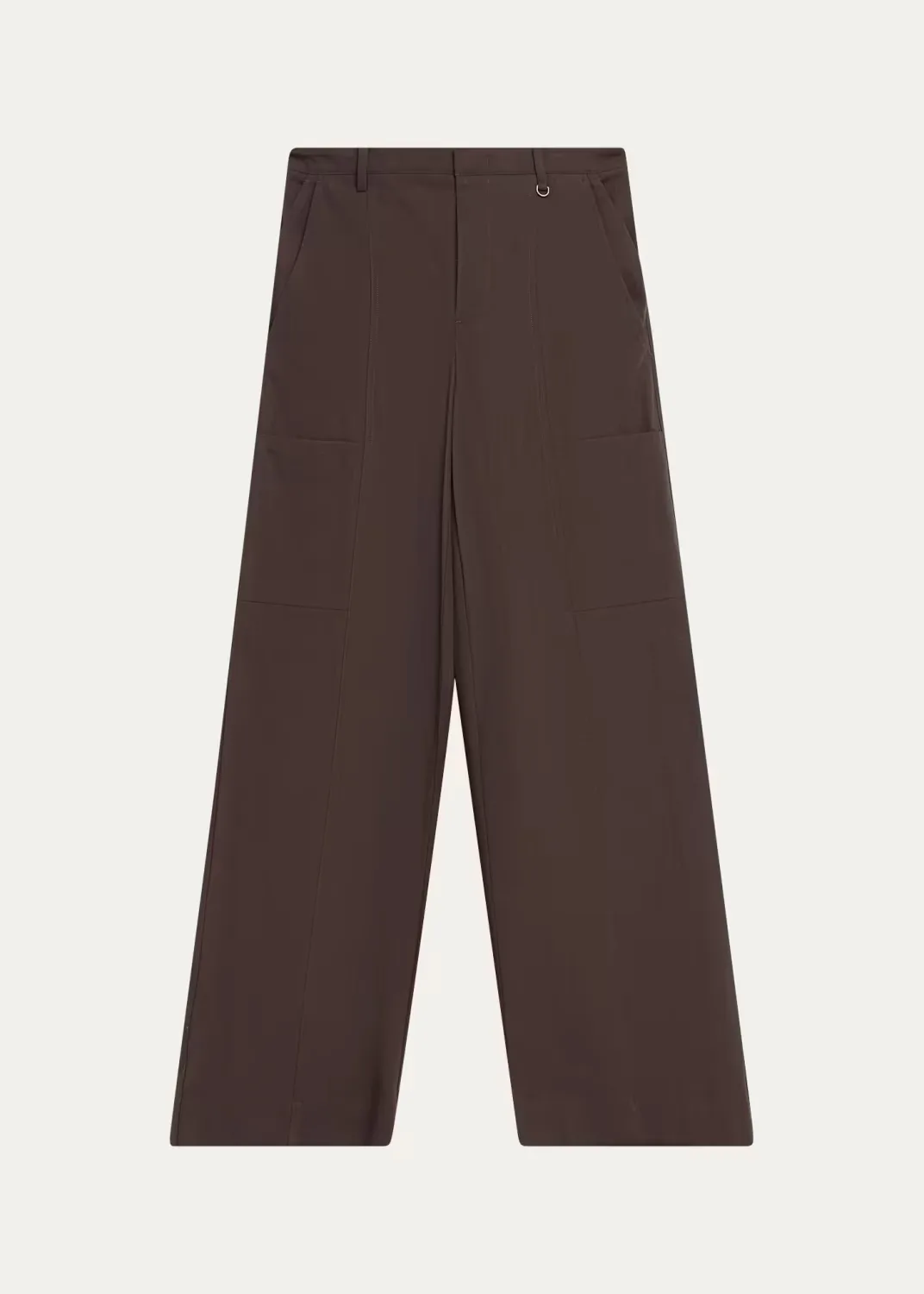 Mid-Rise Paneled Stretch Cotton Pants