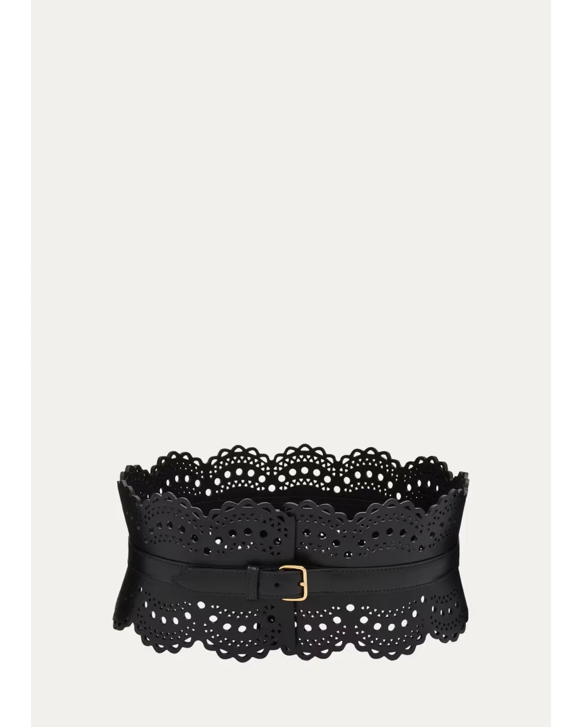 Vienne Lasercut Leather Corset Belt by ALAA