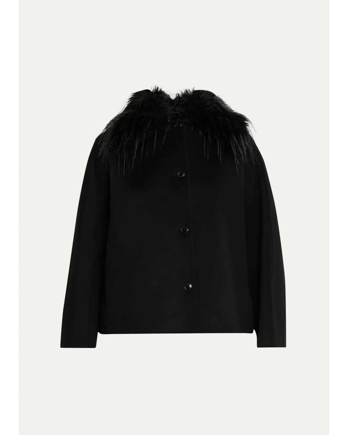 Rafe Faux Fur Collared Wool-Cashmere Jacket by Loulou De Saison