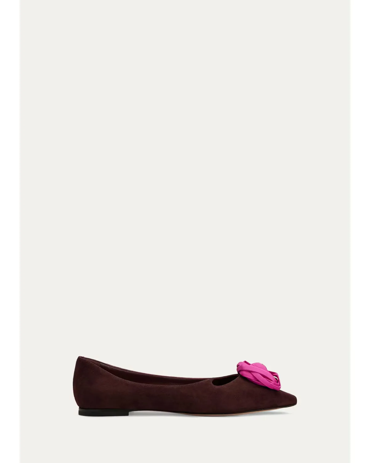I Love Vivier Rosette Suede Ballerina Flats by Roger Vivier