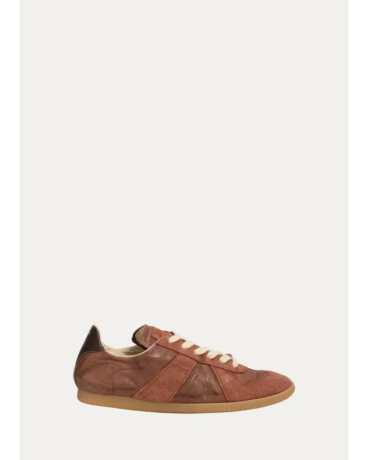 Replica Mixed Leather Low-Top Sneakers by Maison Margiela