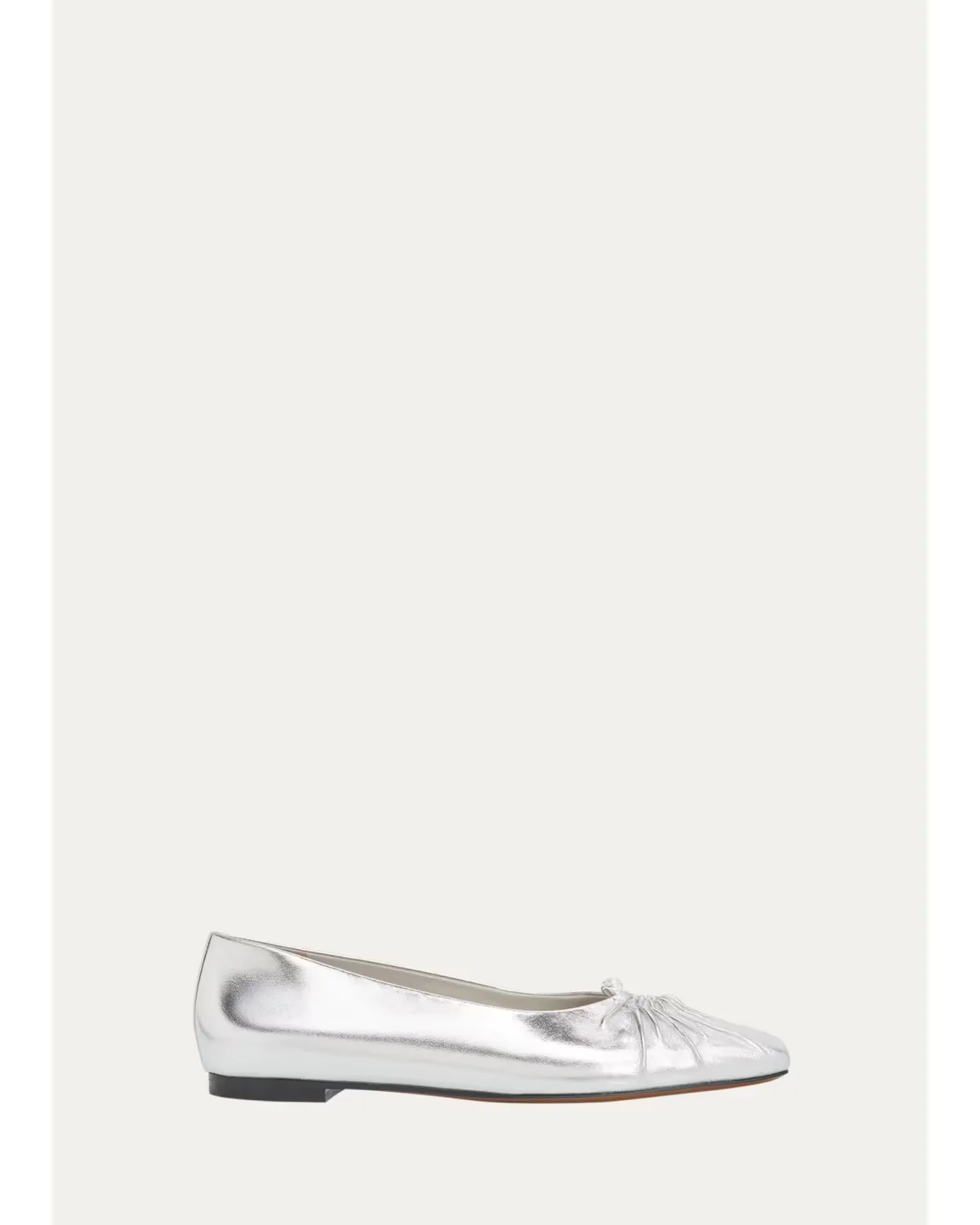 Dany Ruched Leather Ballet Flats by Vince