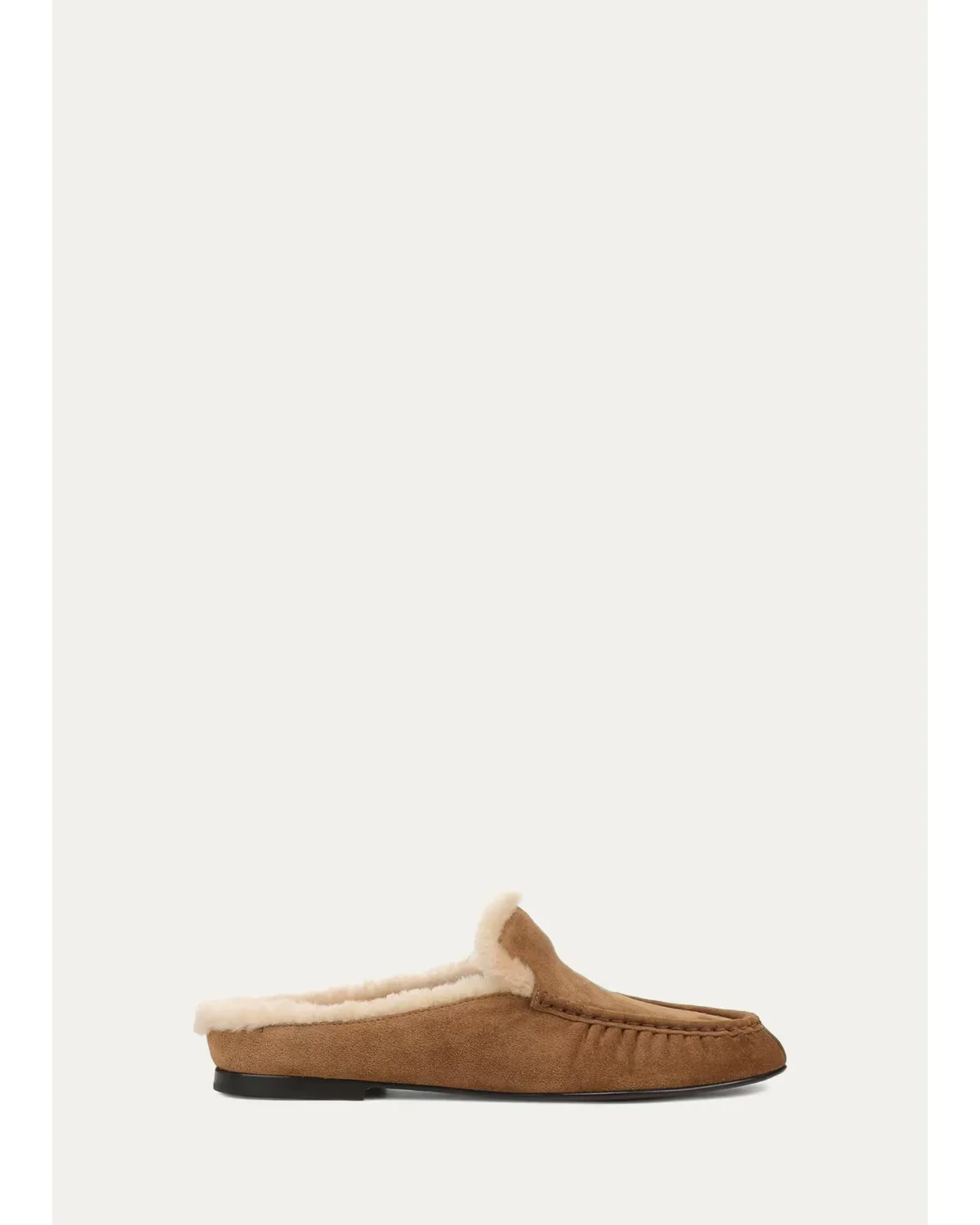 Tevin Suede Shearling-Lined Loafers by Vince