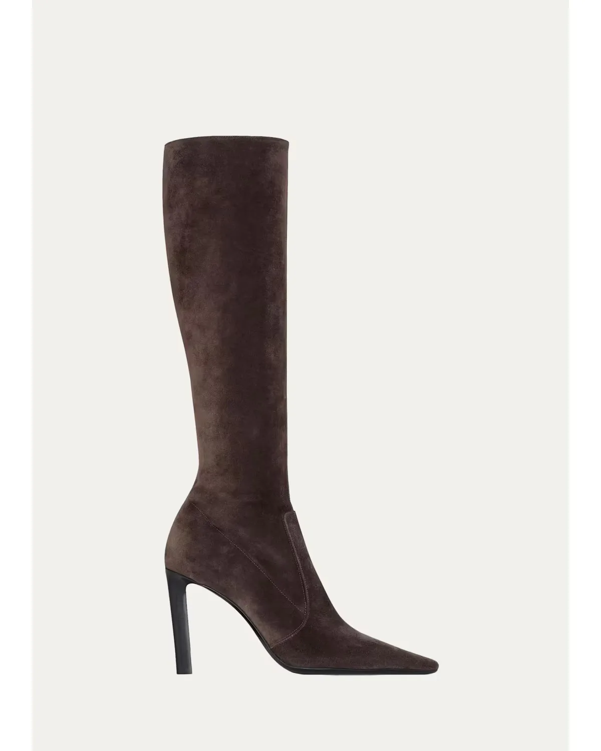 95mm Suede Knee-High Boots by Saint Laurent