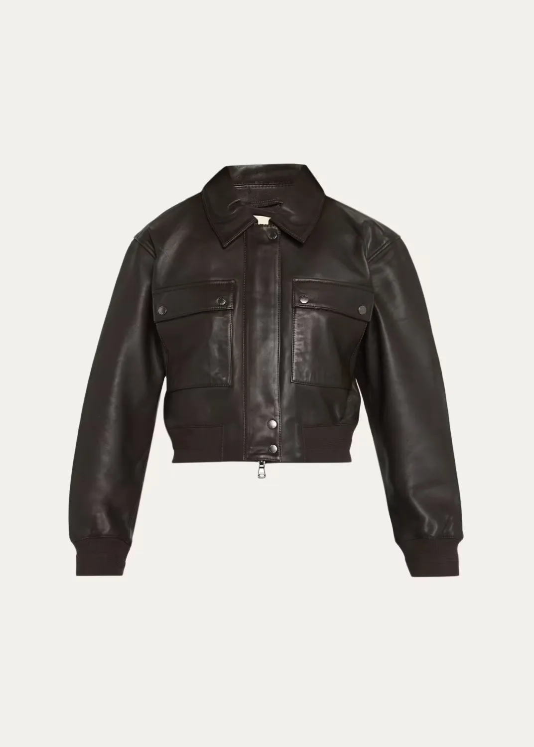 Clotilde Leather Bomber Jacket
