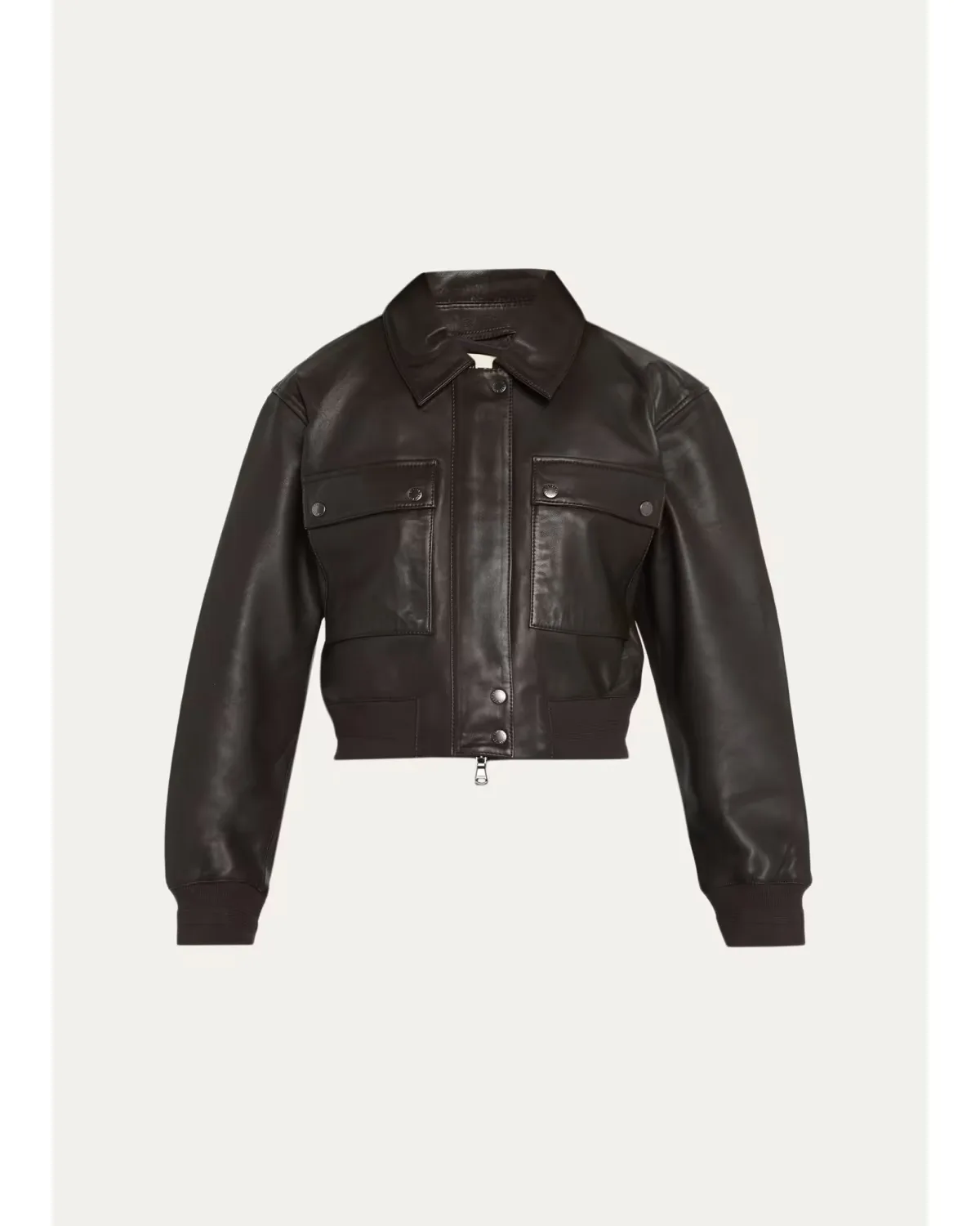 Clotilde Leather Bomber Jacket by L'AGENCE
