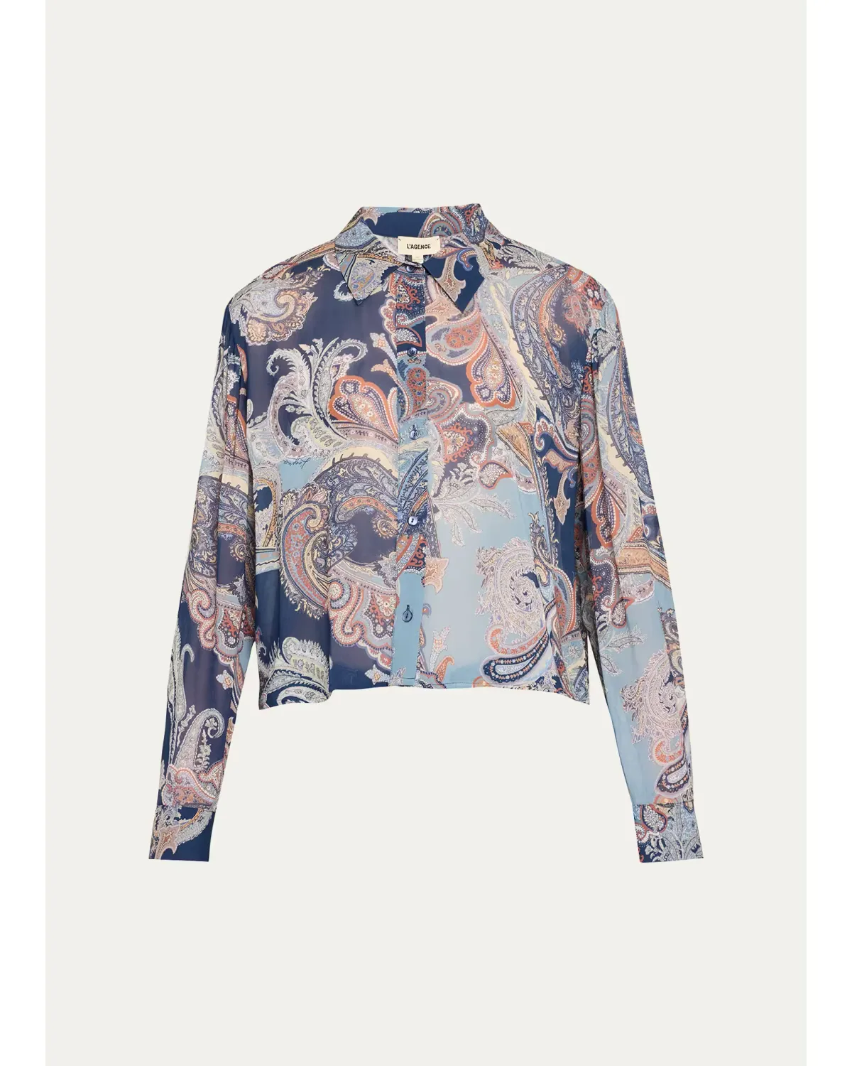 Cosette Cropped Button-Front Shirt by L'AGENCE