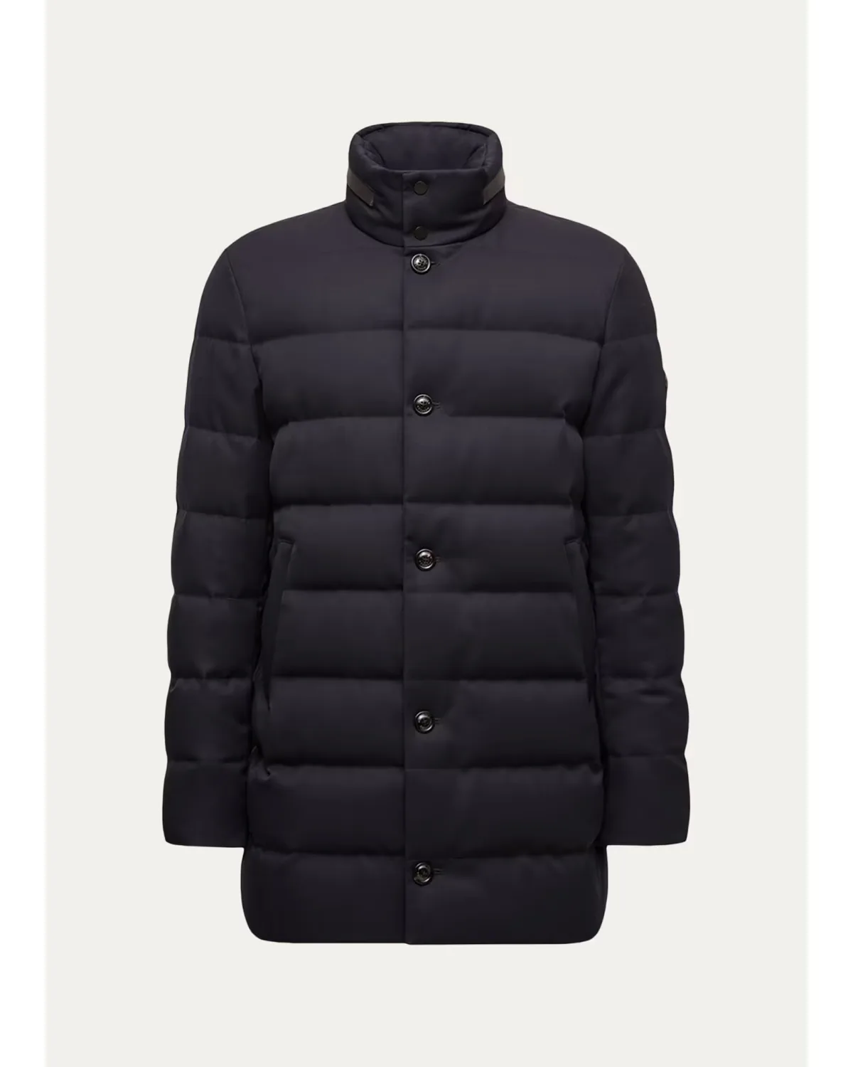 Vallonpierre Hooded Wool Long Down Jacket by Moncler