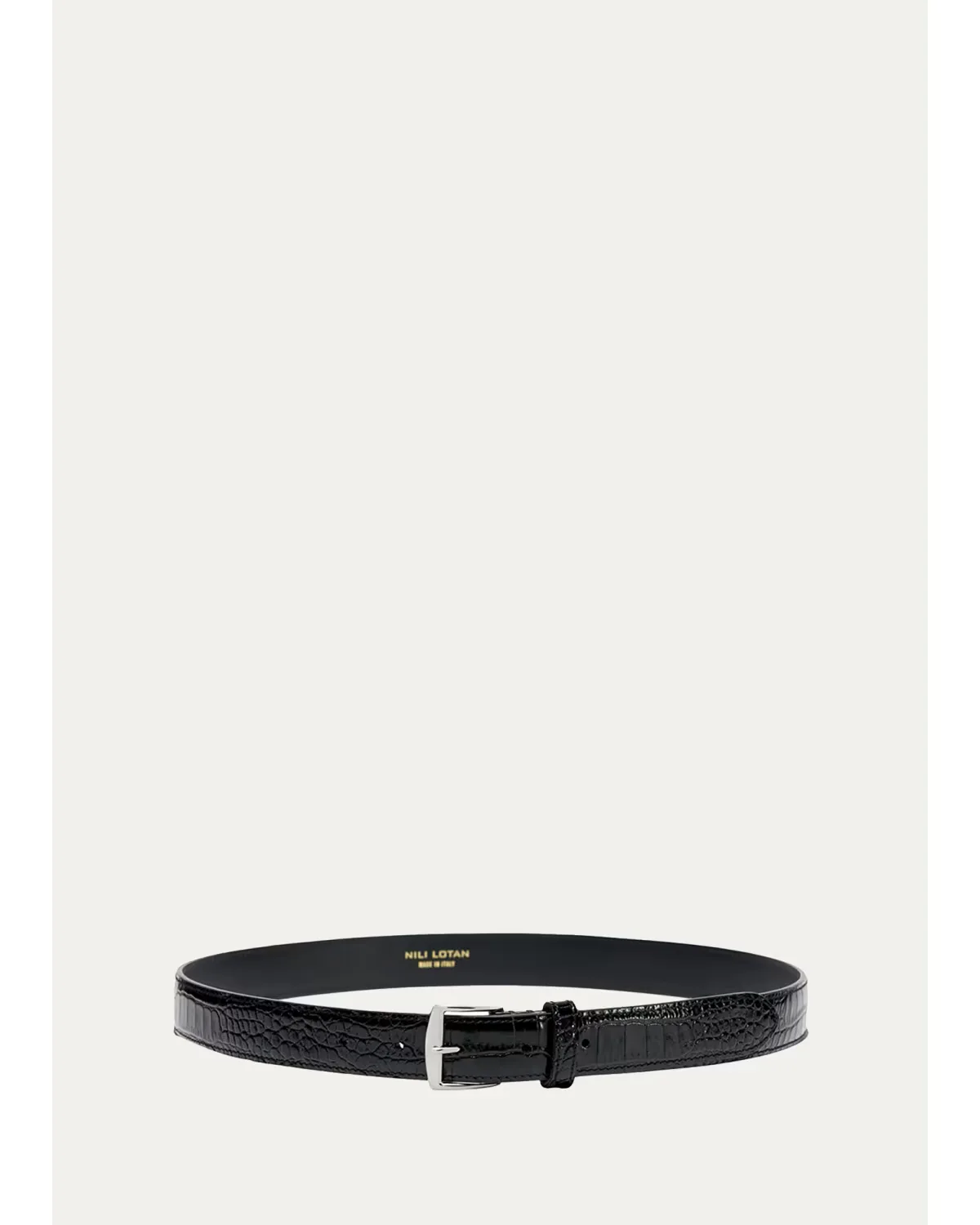 Sloane Lizard-Embossed Leather Belt by Nili Lotan