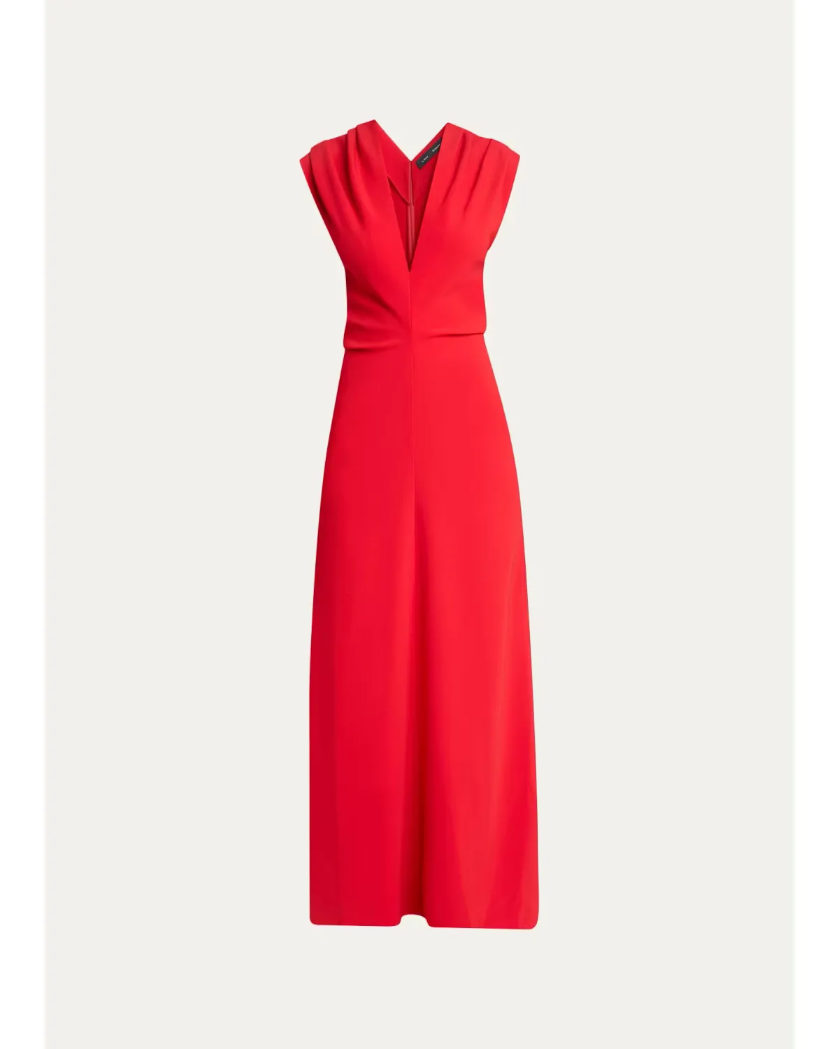 Geraldine Plunging Gathered-Shoulder Sleeveless Maxi Dress by Proenza Schouler