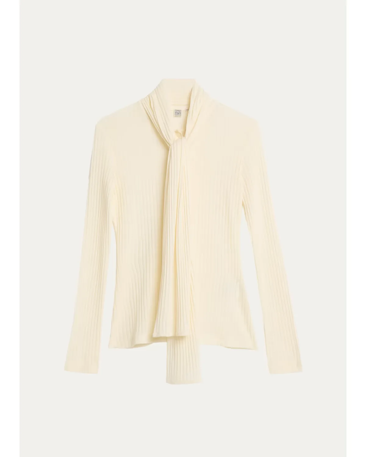 Ribbed Bow Blouse by Totême