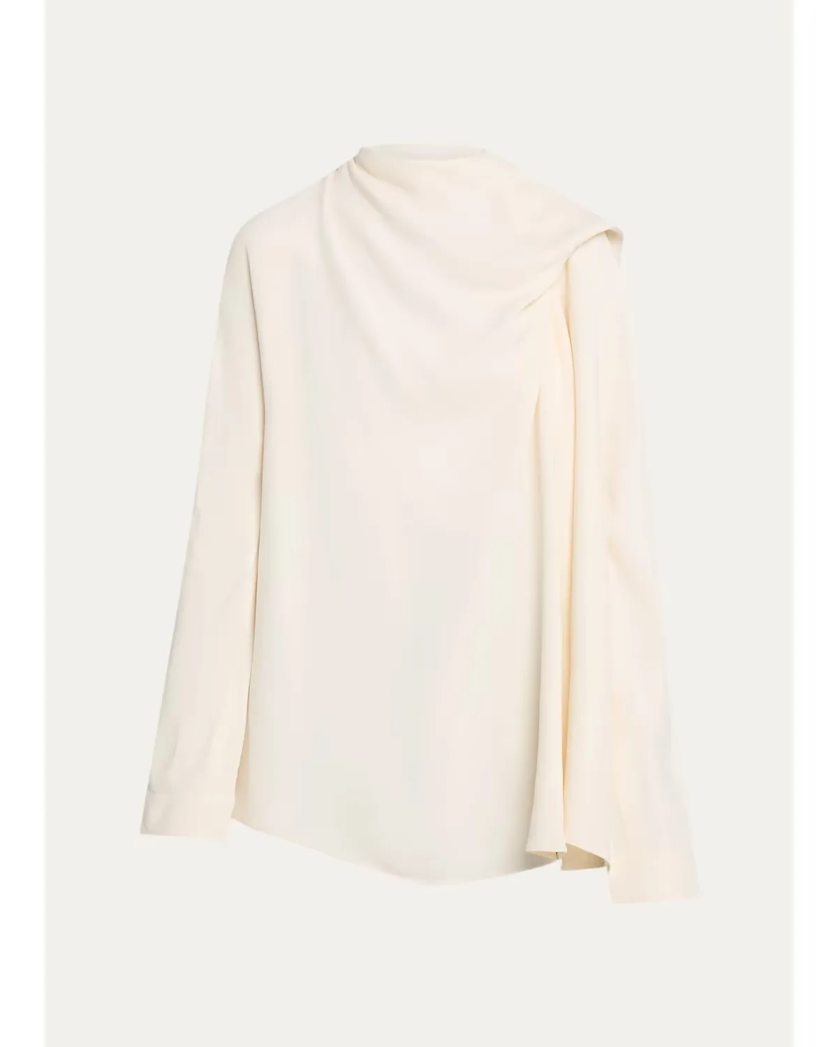 Draped Cady Blouse by Totême