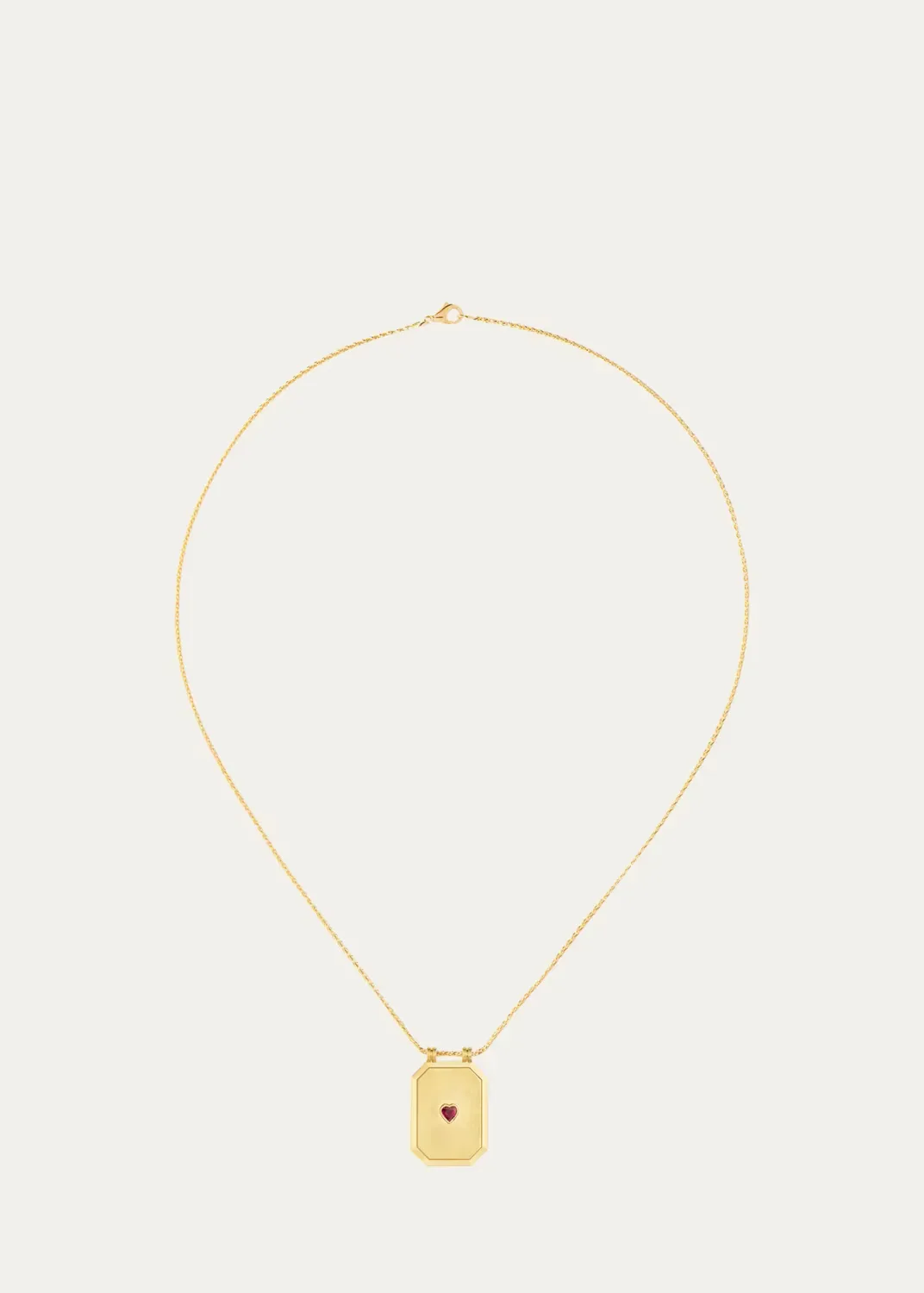 Love 18K Yellow Gold & Ruby Pendant Necklace by Marie Lichtenberg