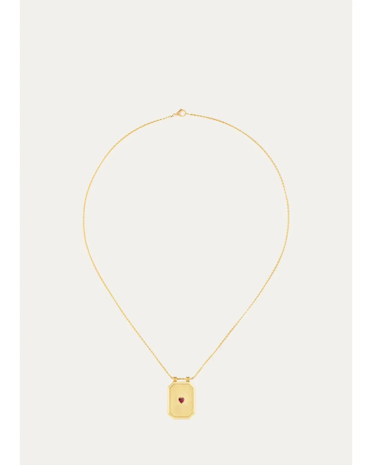 Love 18K Yellow Gold & Ruby Pendant Necklace by Marie Lichtenberg