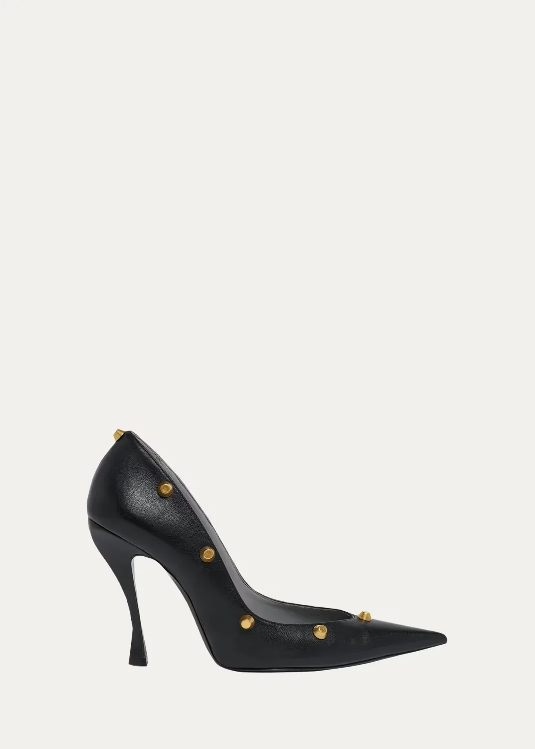 110mm Studded Smooth Nappa Leather Pumps