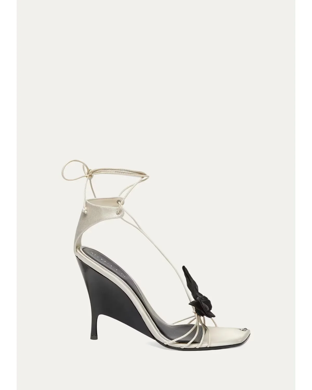 110mm Koko Strappy Leather Wedge Sandals by McQueen
