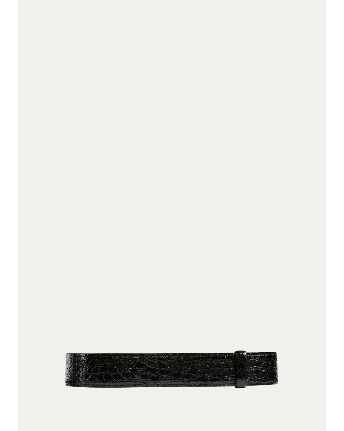 Theo Croc-Embossed Leather Belt by Khaite