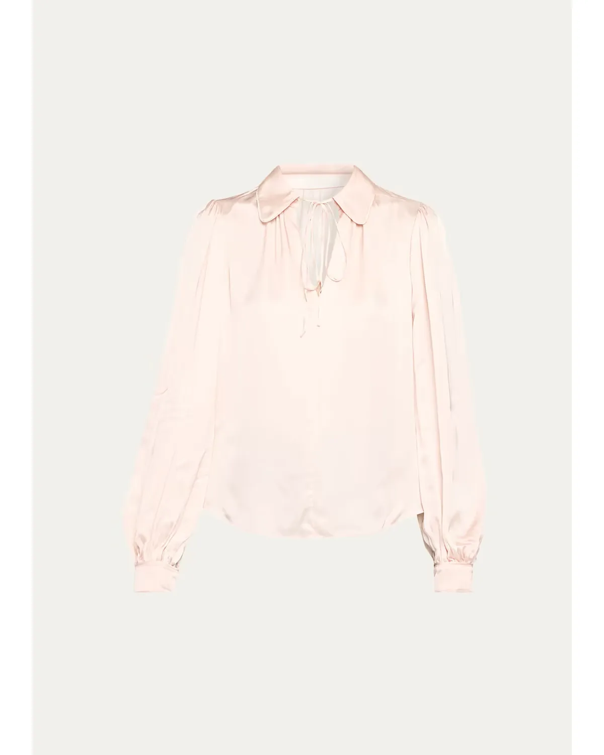 Roanne Tie-Front Satin Blouse