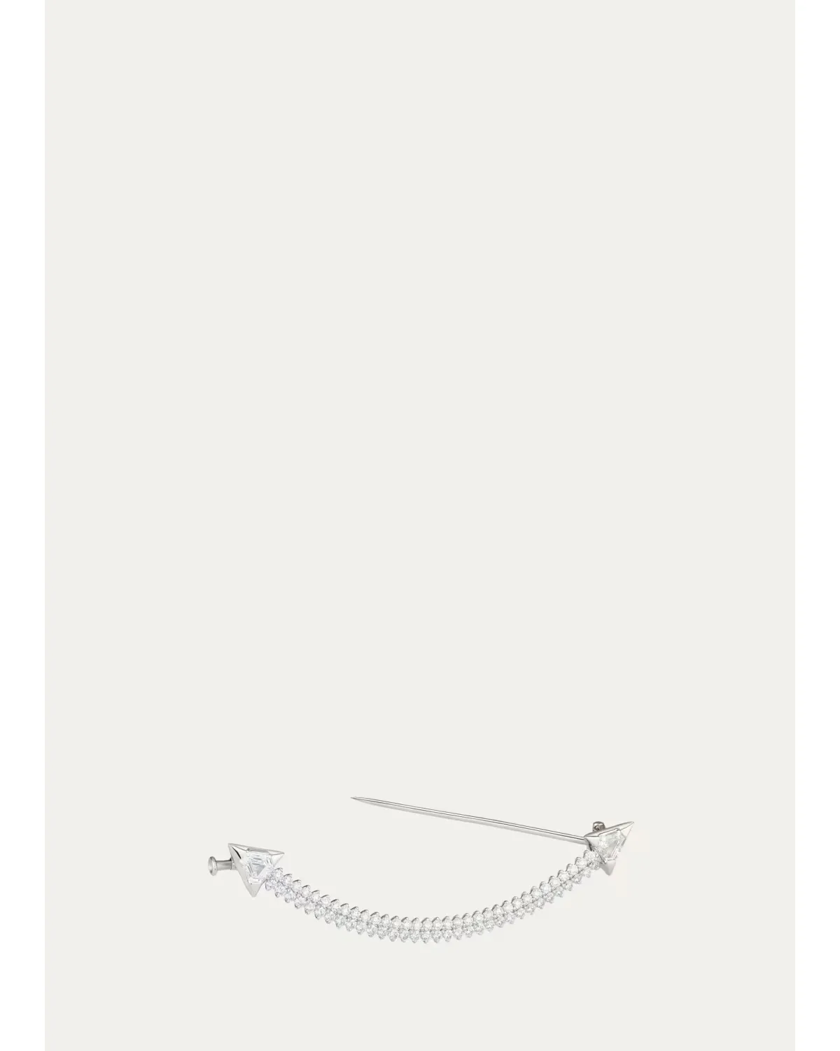 18K White Gold Diamond Smile Pin by Paul Morelli