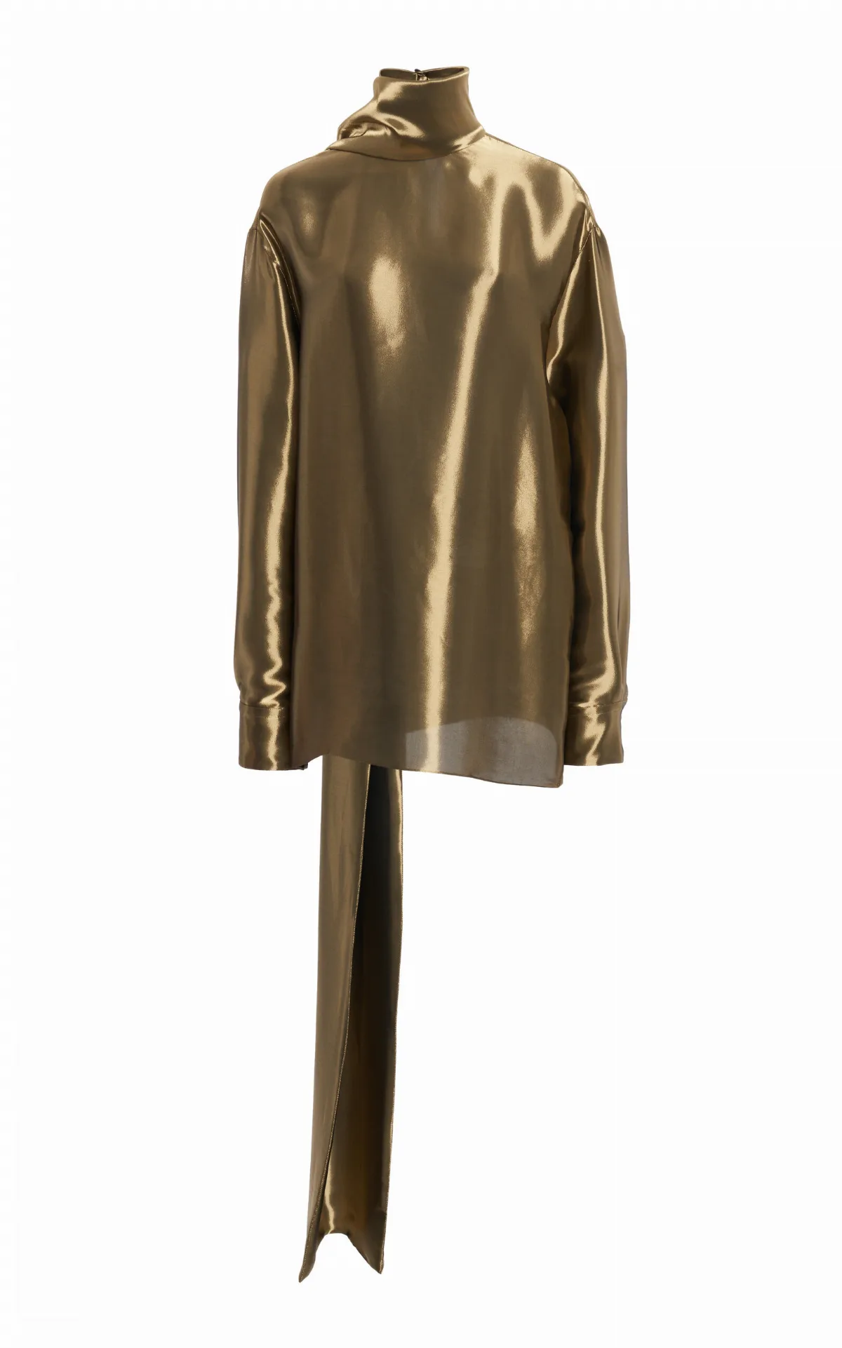 Draped Metallic Lam Top by Ferragamo