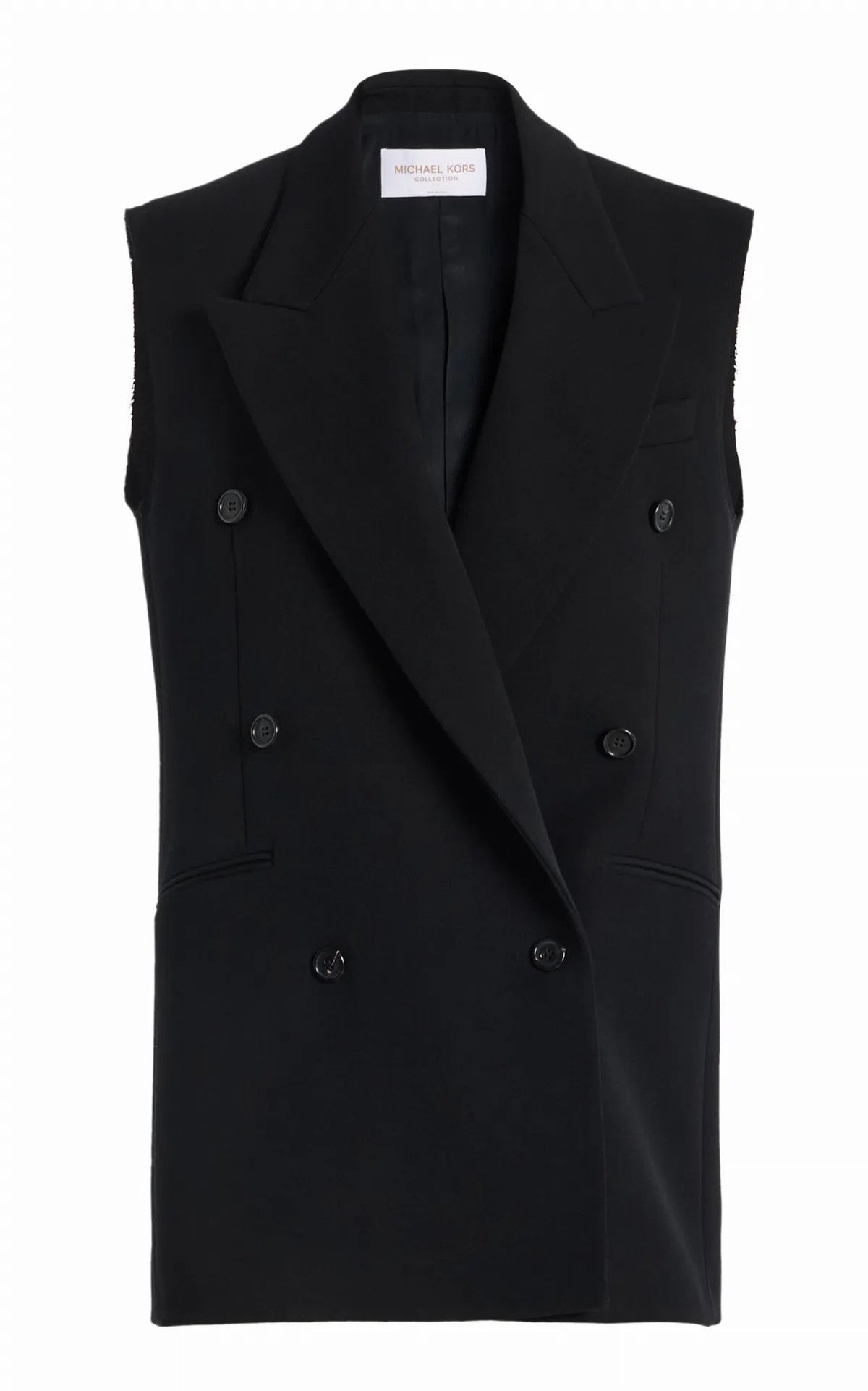 Michael Kors Collection Frayed Wool Gabardine Vest by MICHAEL Michael Kors