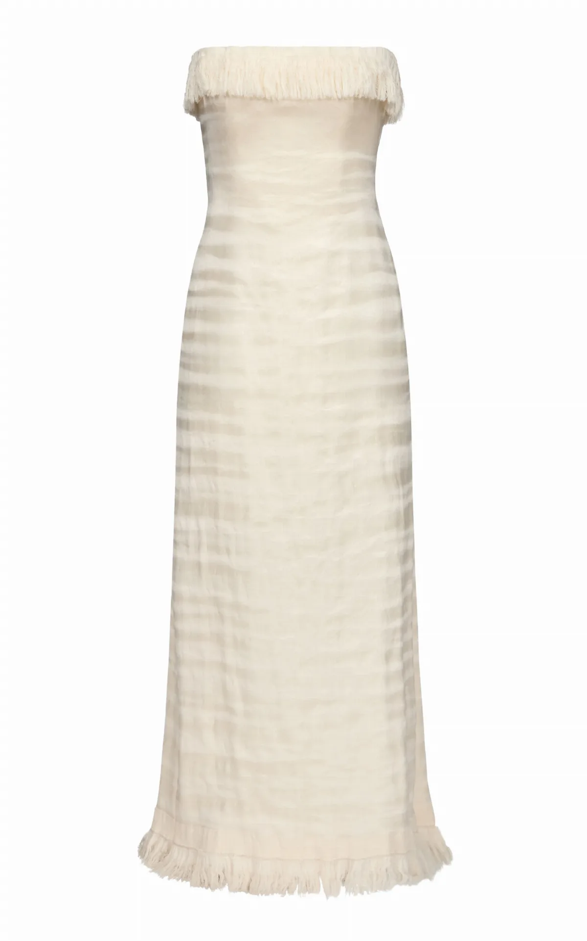 Paloma Fringed Cotton-Silk Blend Maxi Dress