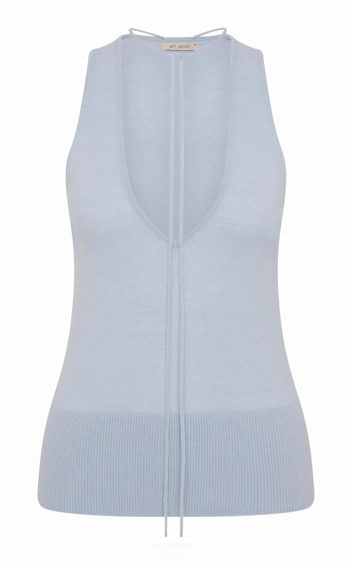 Plunge Knit Tie Top by St Agni
