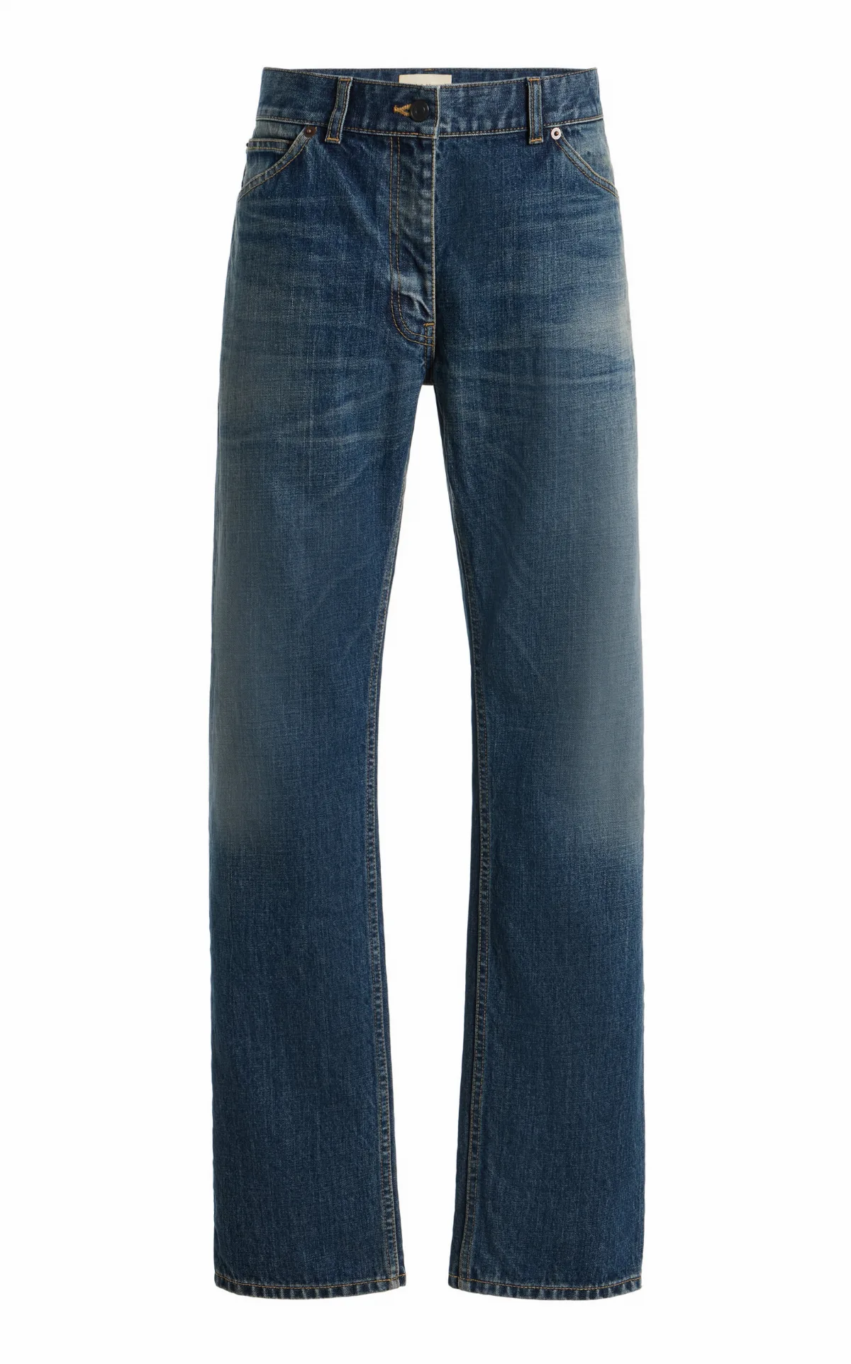 Dinni Rigid Mid-Rise Straight-Leg Jeans