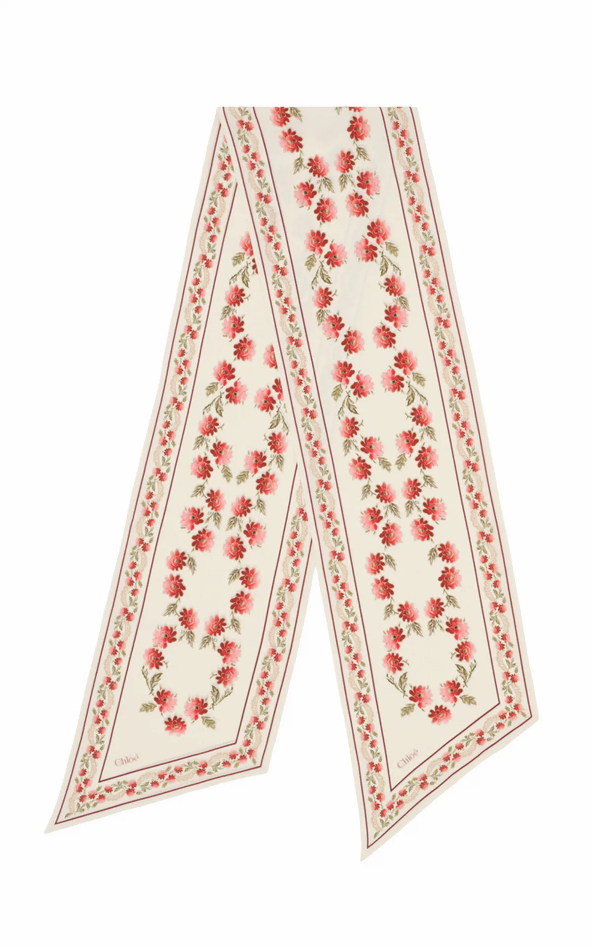 Floral-Print Silk Scarf by Chloé