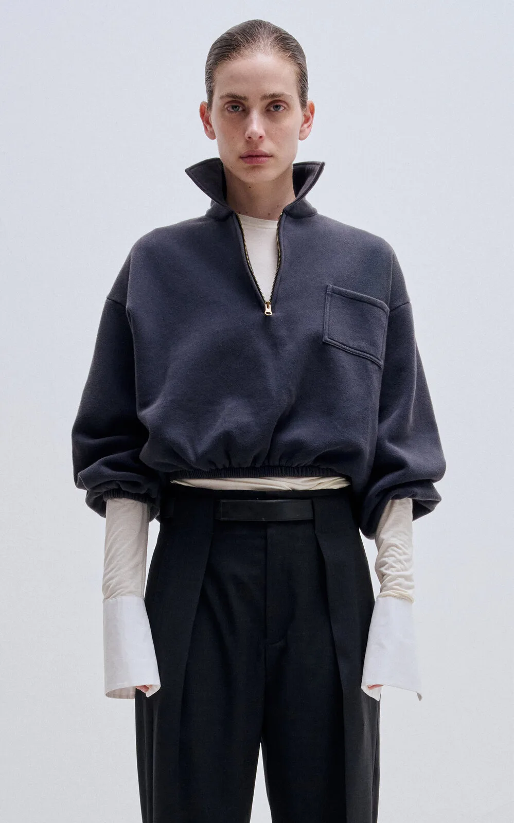 Alva Cotton Cropped Sweatshirt